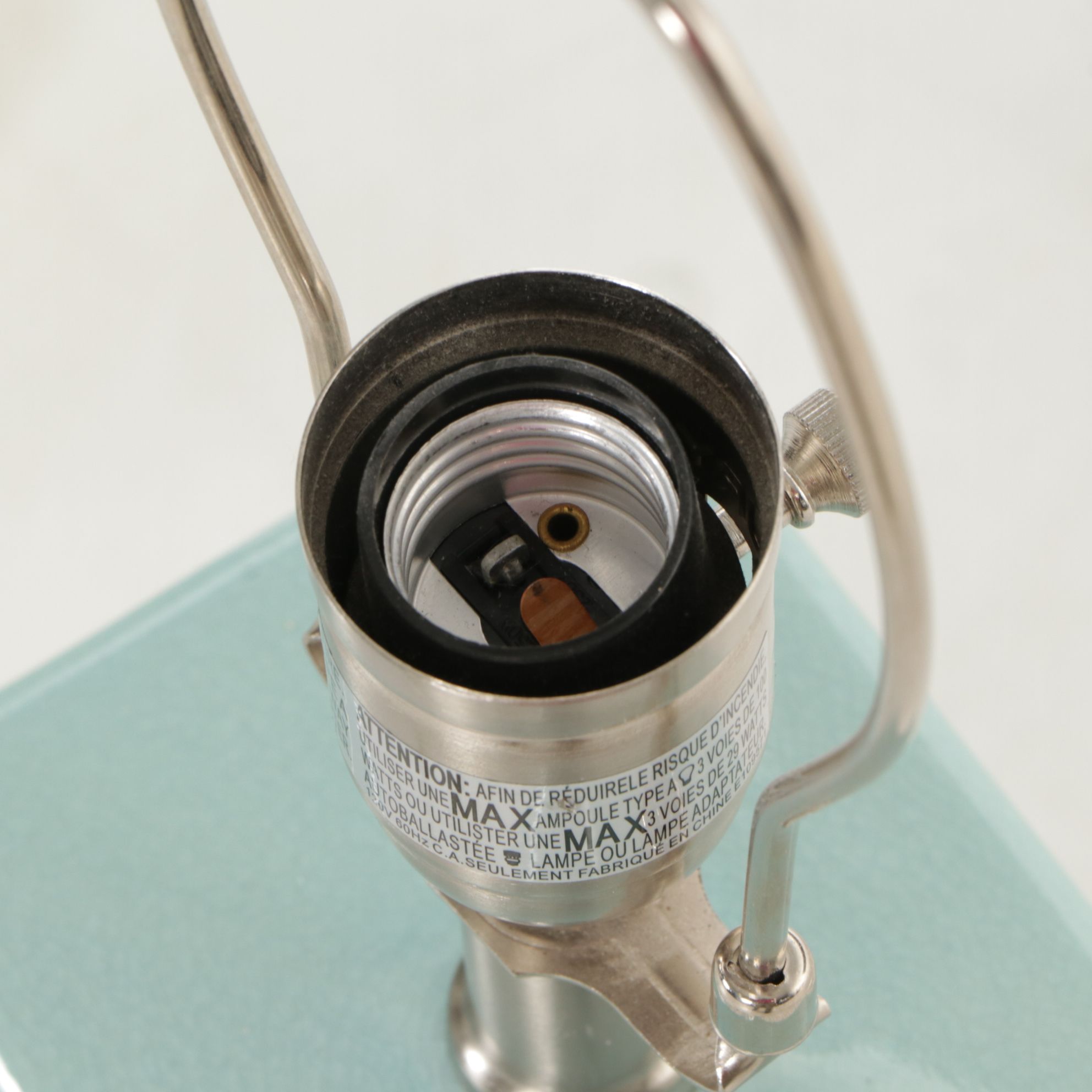 Surya Malloy Aqua and Cream Glazed Ceramic Table Lamps