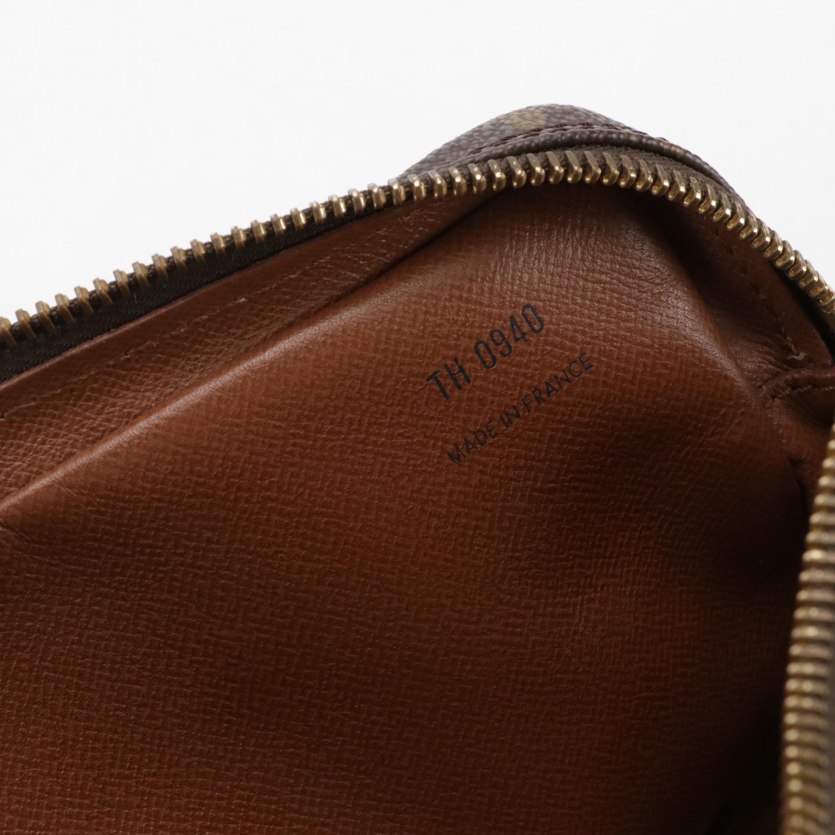 Louis Vuitton Marly Dragonne Wristlet Clutch in Monogram Canvas and Leather Trim