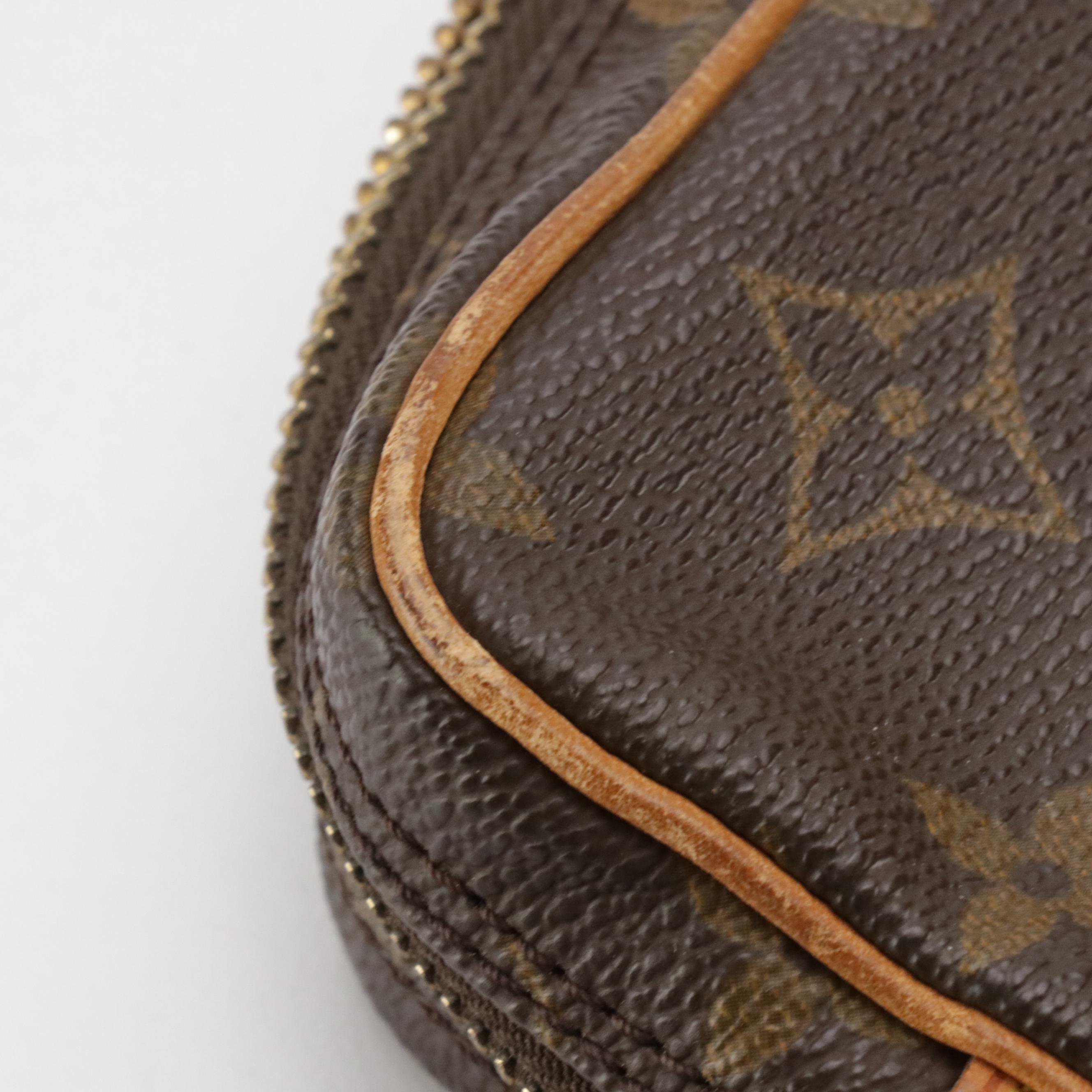 Louis Vuitton Marly Dragonne Wristlet Clutch in Monogram Canvas and Leather Trim