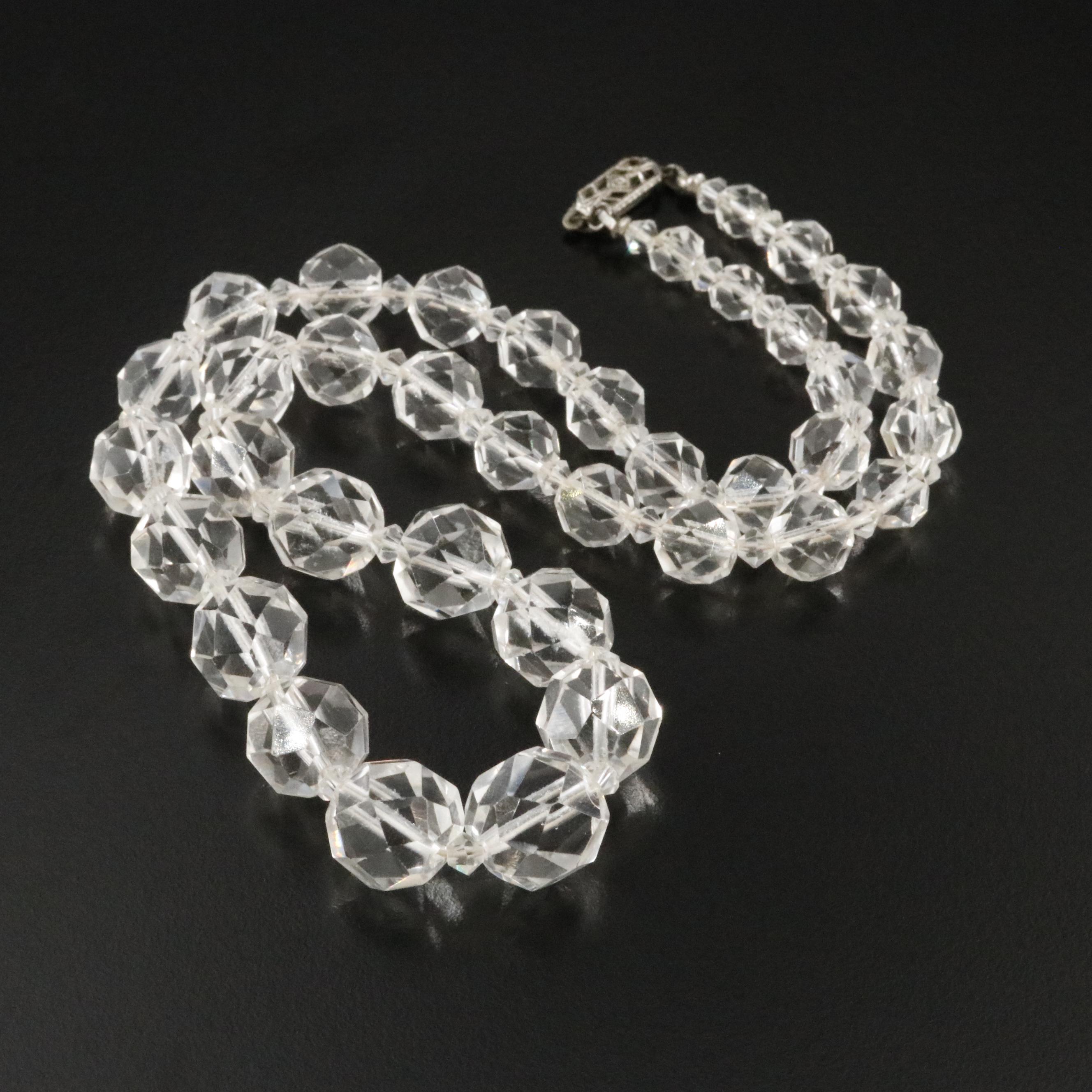 Graduated Rock Crystal Necklace