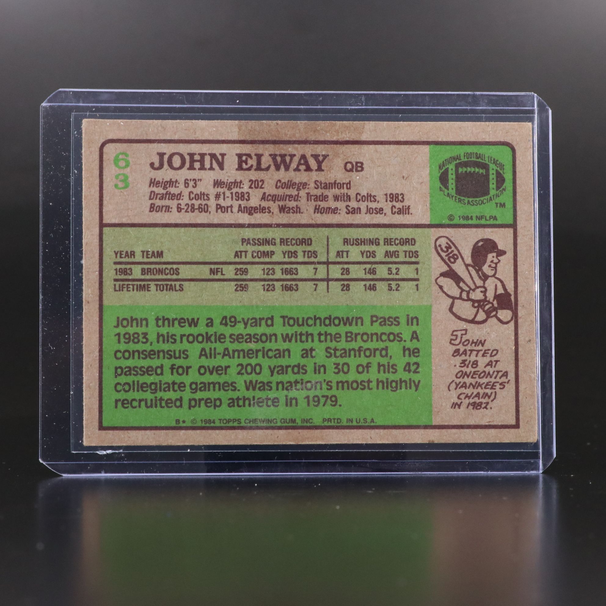 John Elway and Jerry Rice Topps Rookie Football Cards
