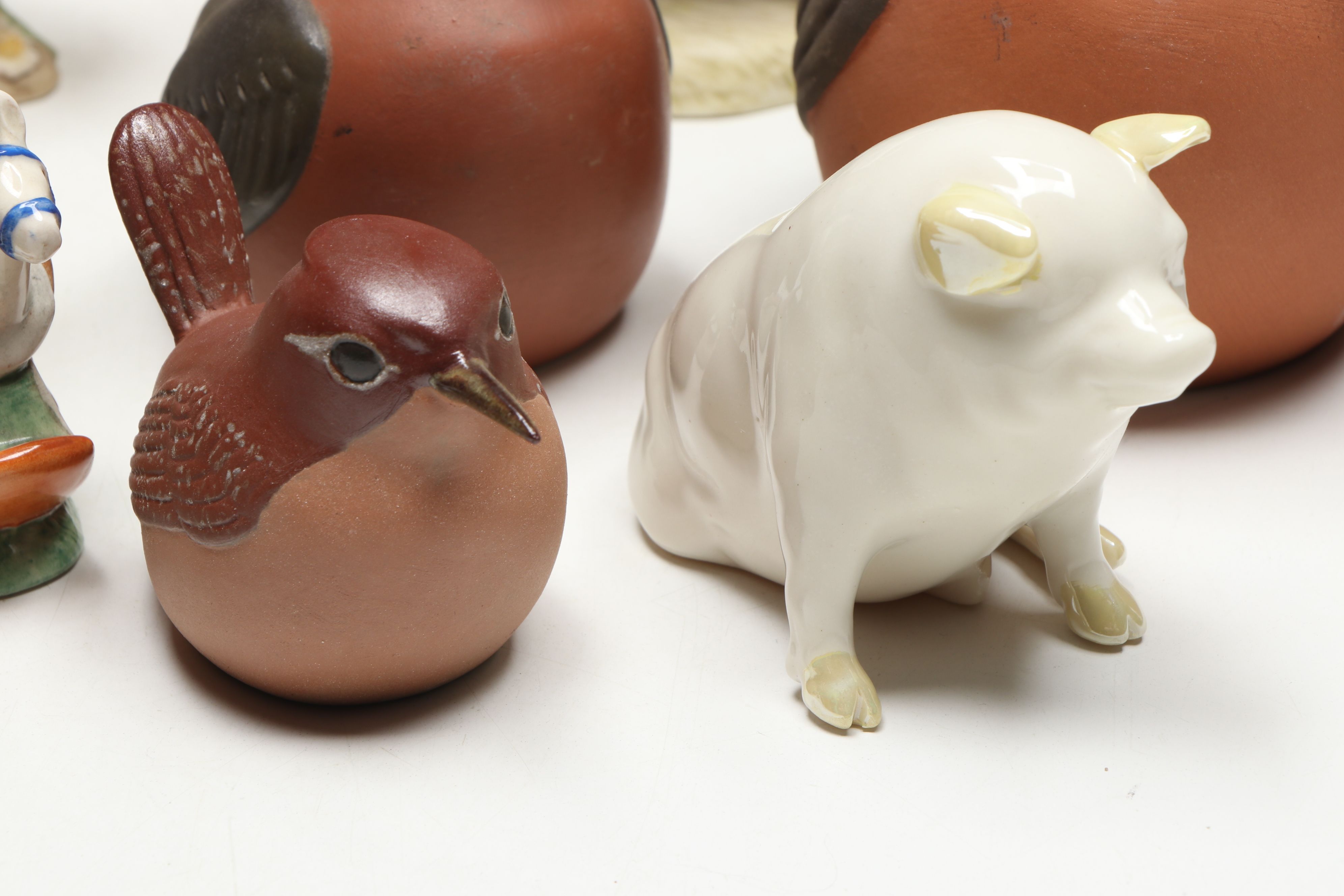 Cybis "Buttercup and Daffodil" with Belleek and Other Animal Figurines