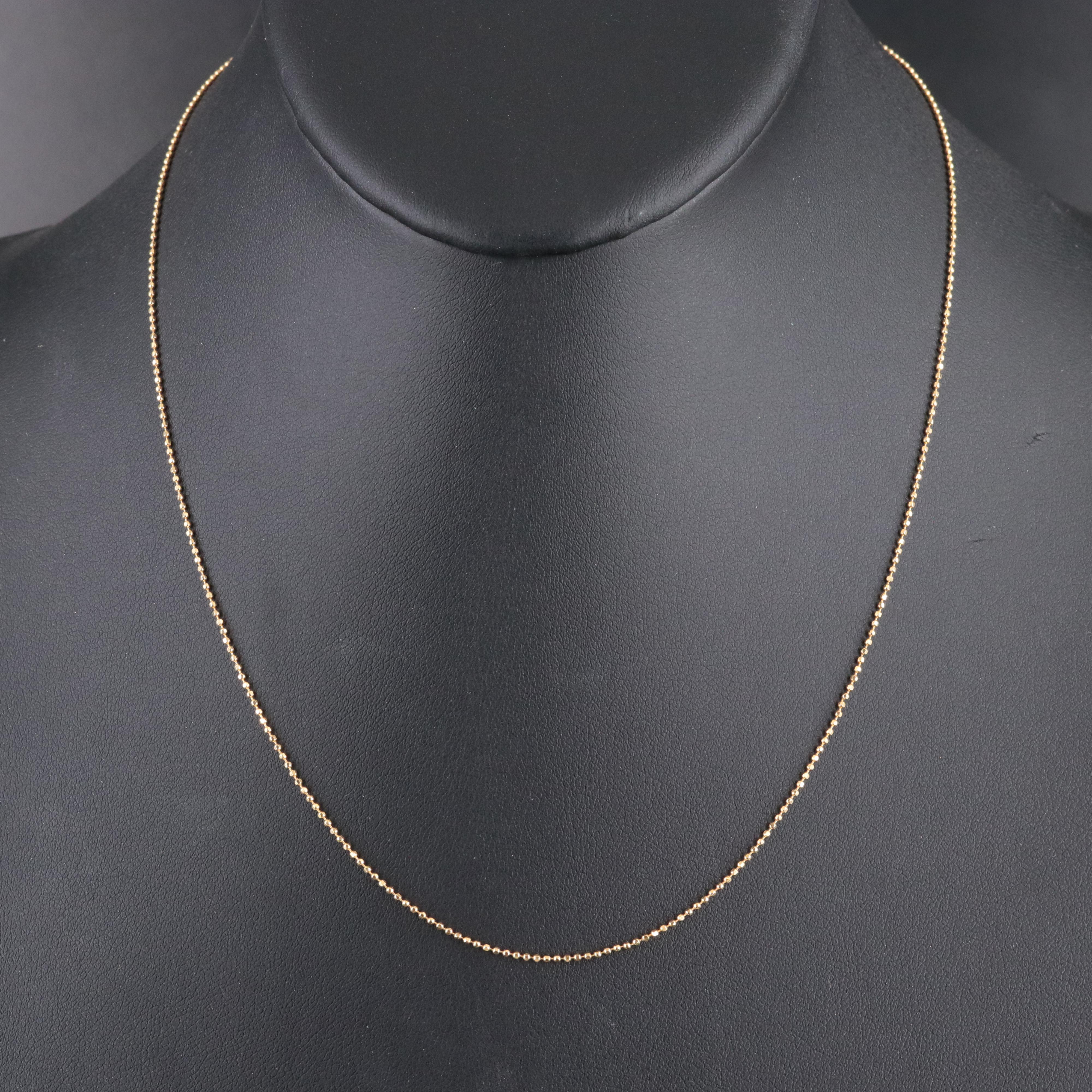 18K Bead Chain Necklace