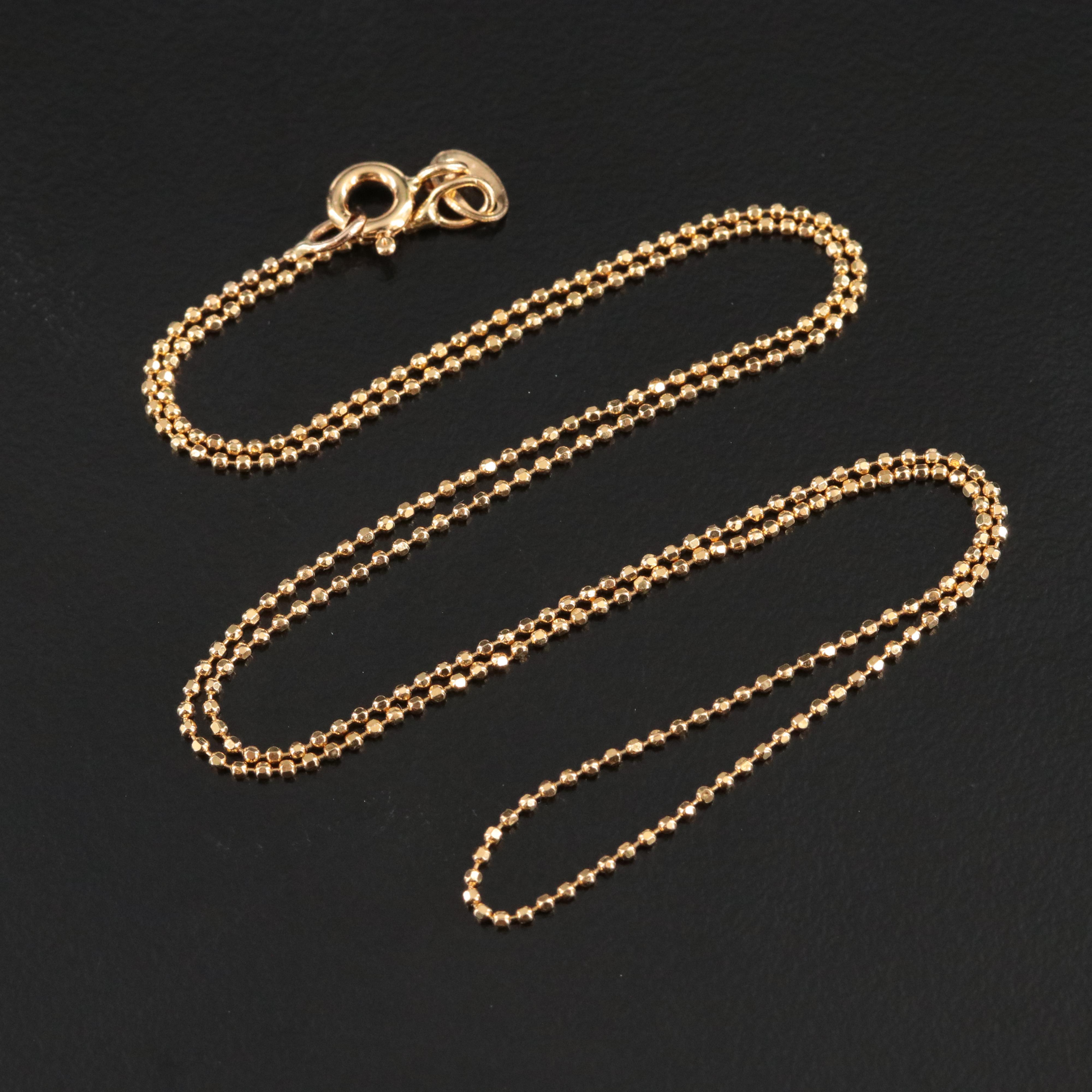 18K Bead Chain Necklace