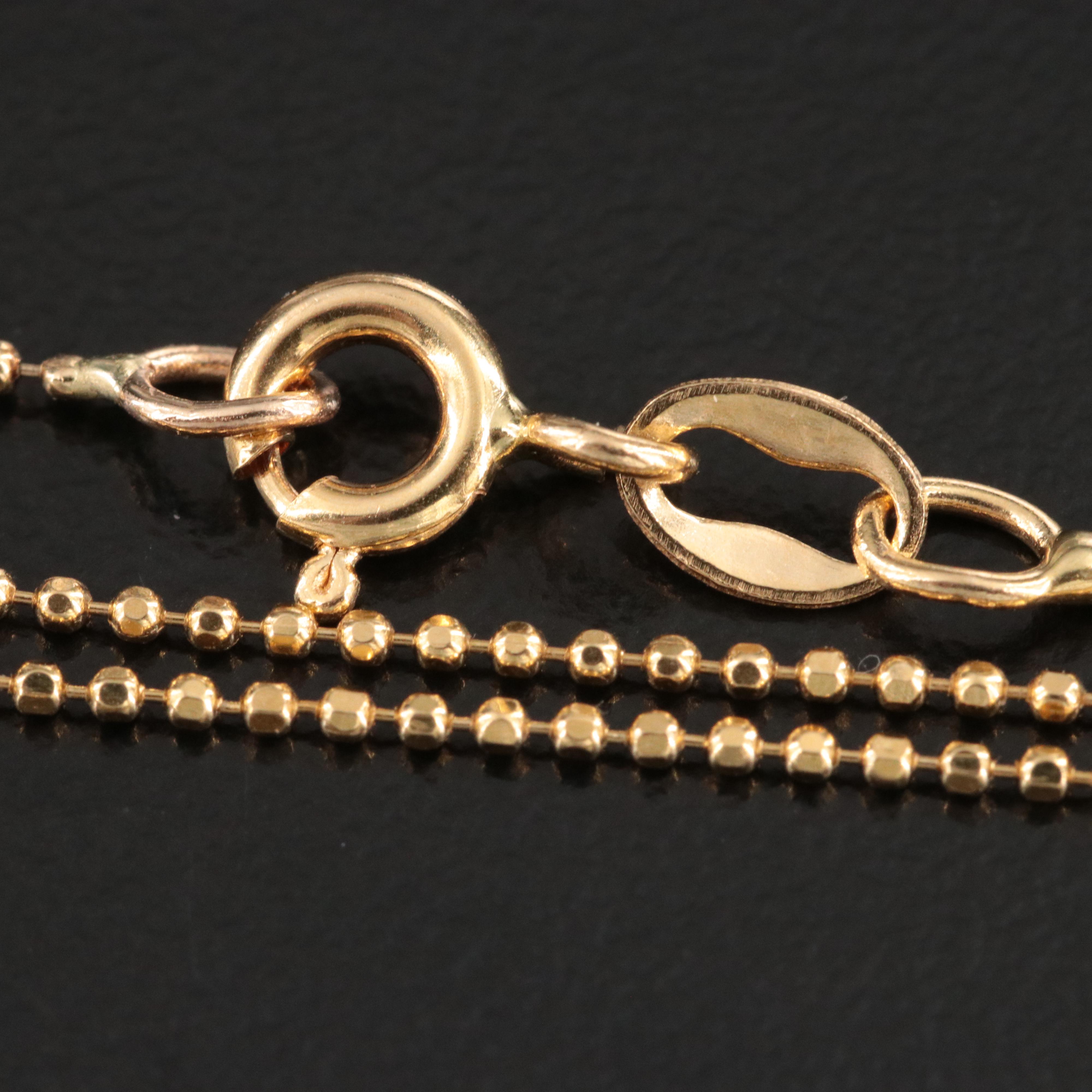 18K Bead Chain Necklace