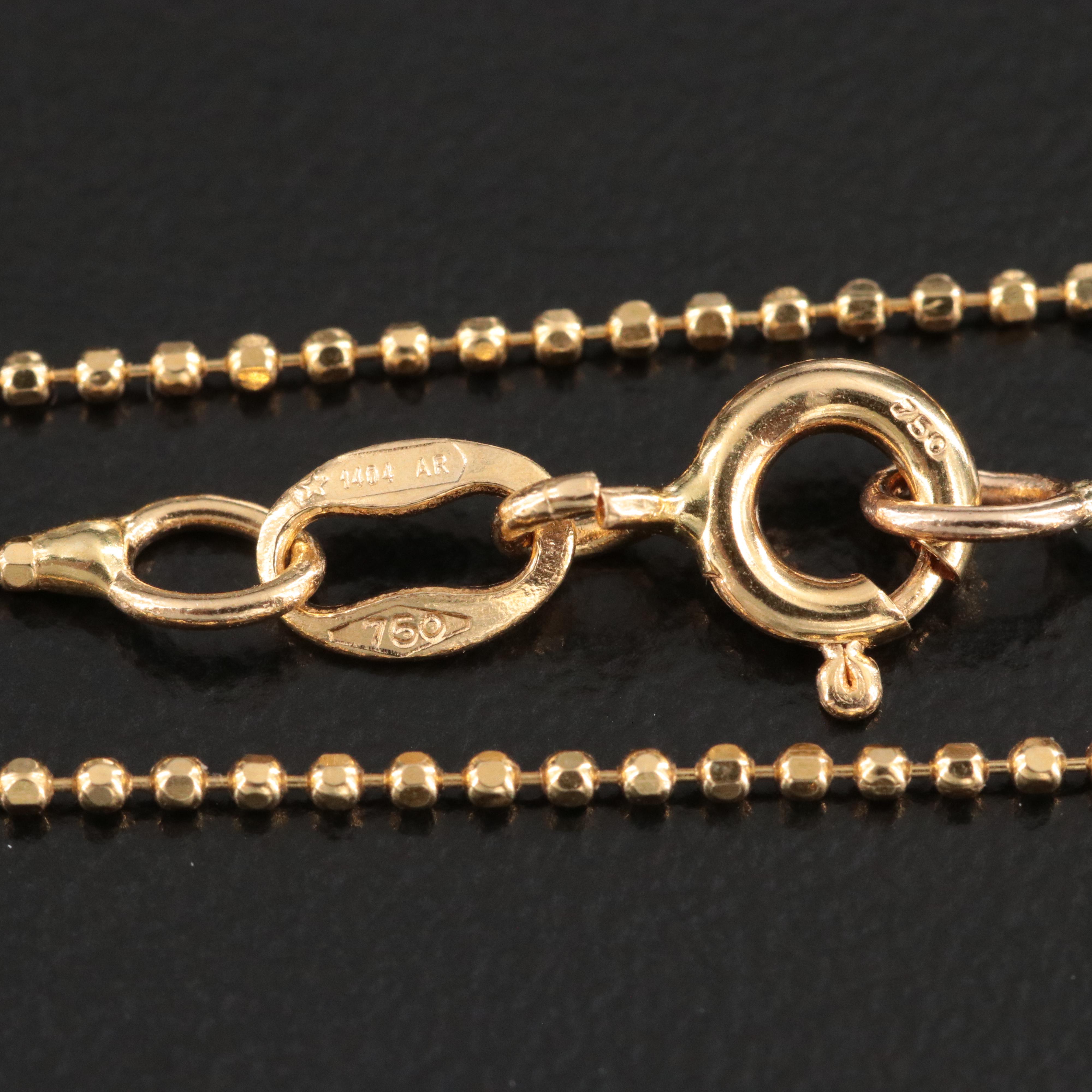 18K Bead Chain Necklace