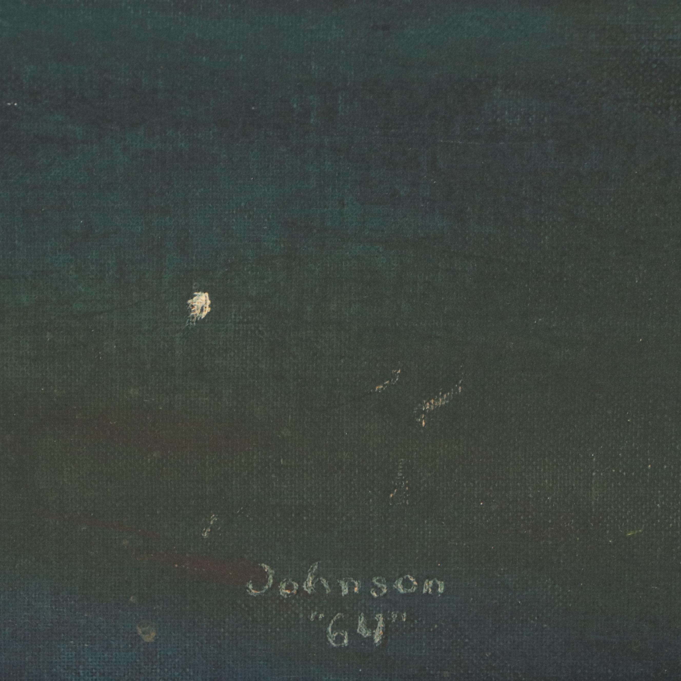 Stylized Seascape Oil Painting, 1964