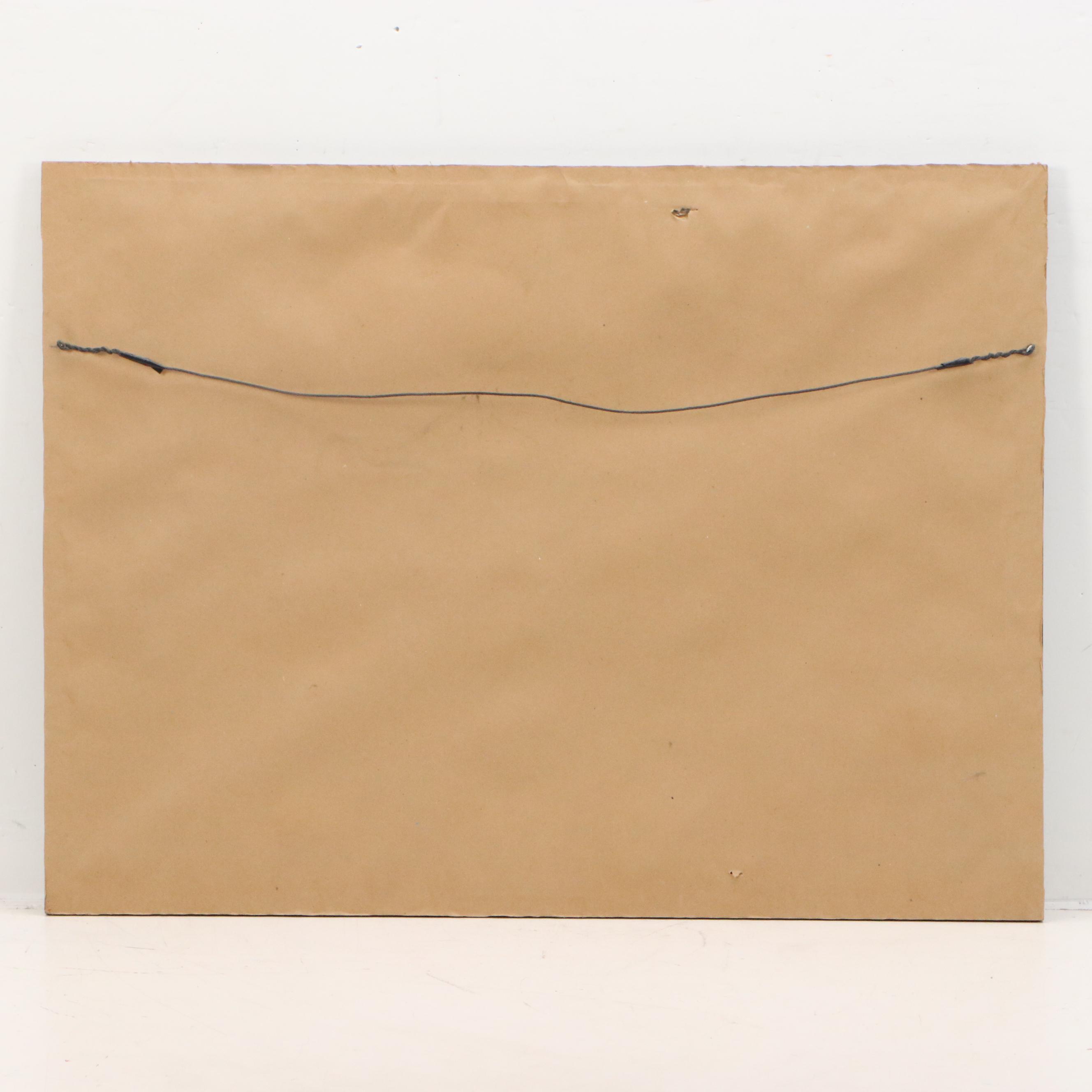 Stylized Seascape Oil Painting, 1964