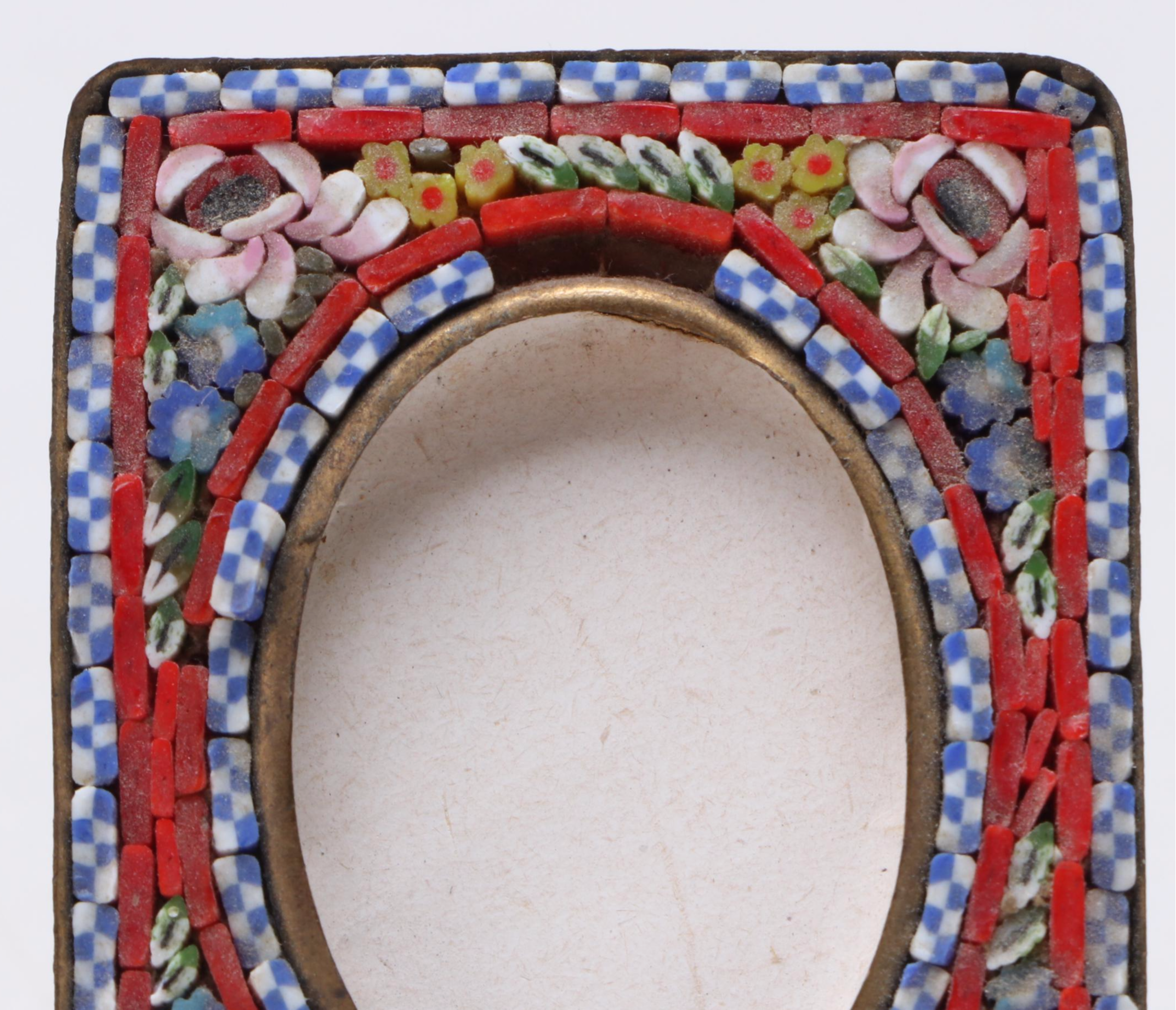 Italian Floral Micromosaic Picture Frame
