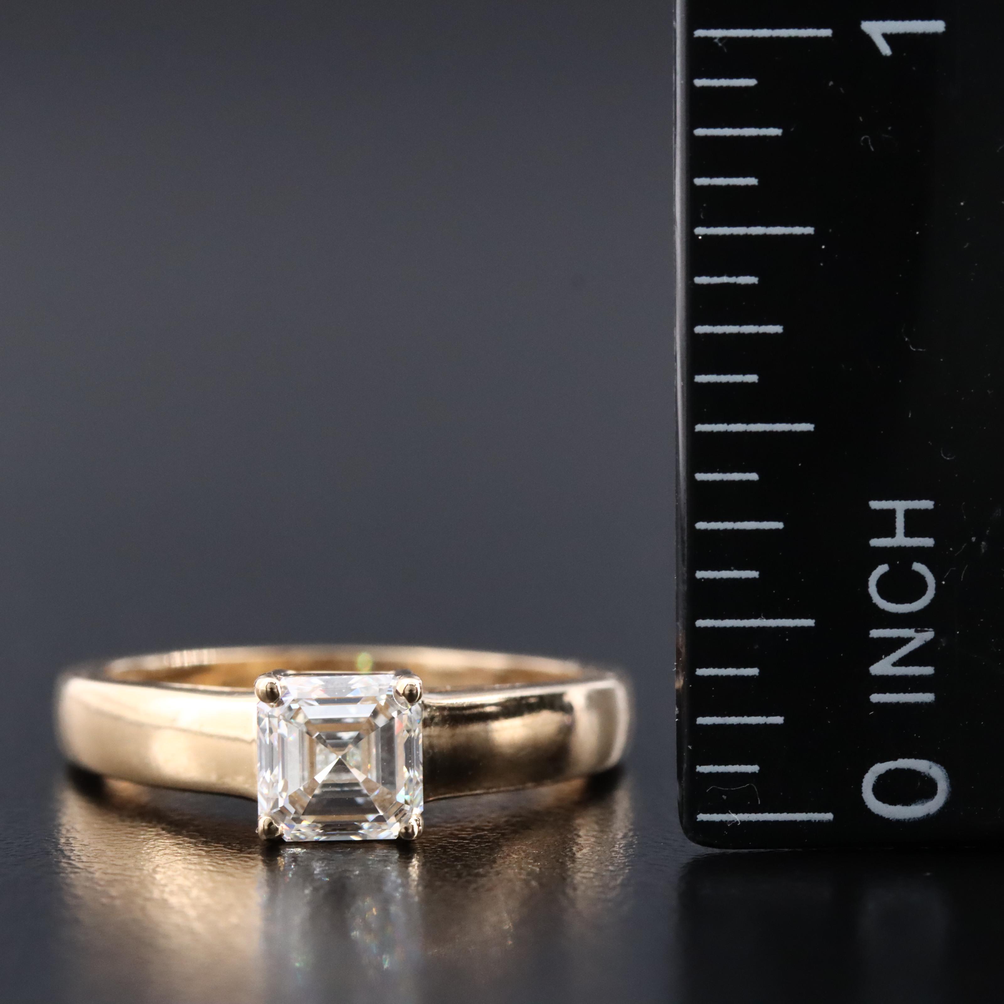 18K 1.00 CT Diamond Solitaire Ring with GIA Report