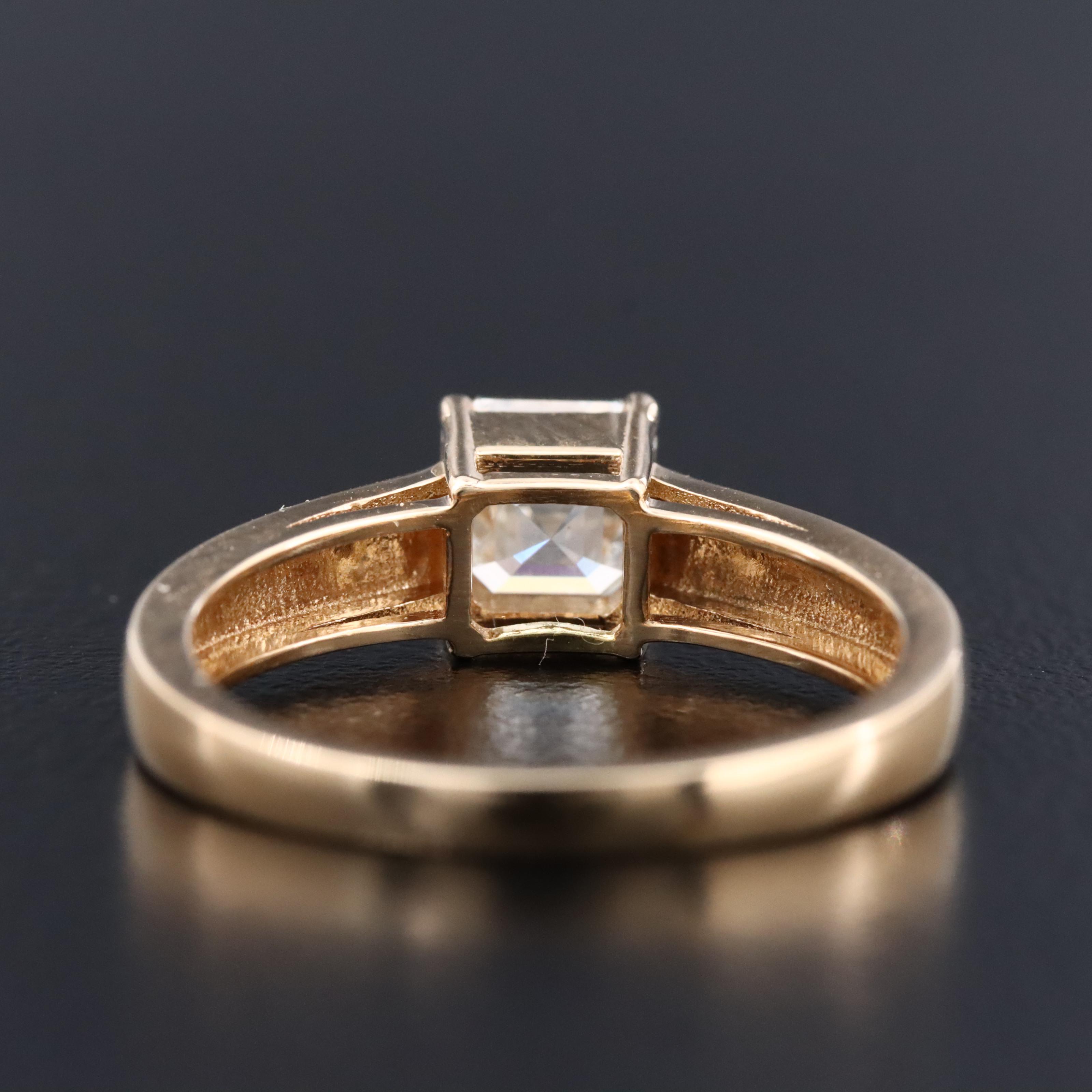 18K 1.00 CT Diamond Solitaire Ring with GIA Report