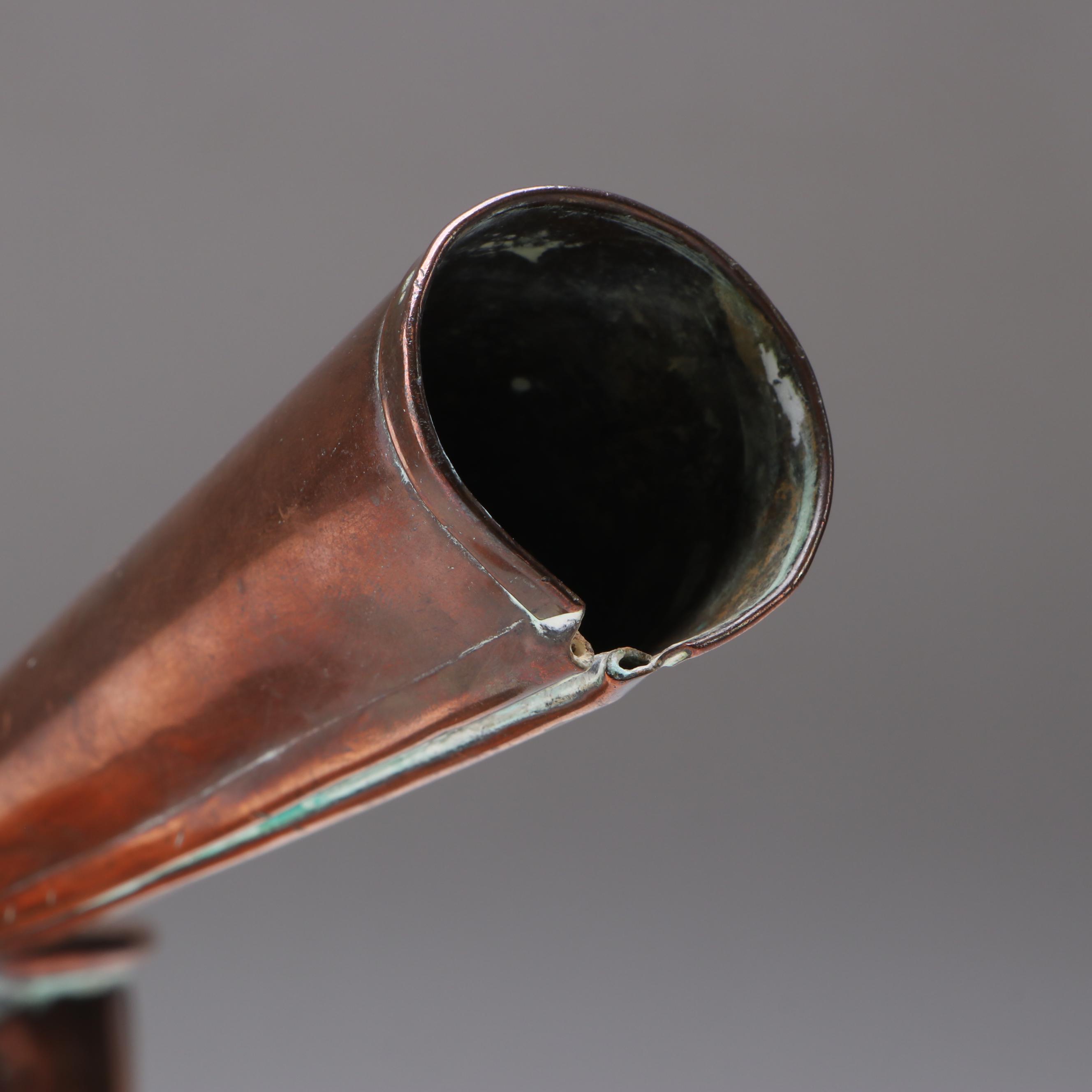 English Copper Boot Shaped Ale Muller, 19th Century