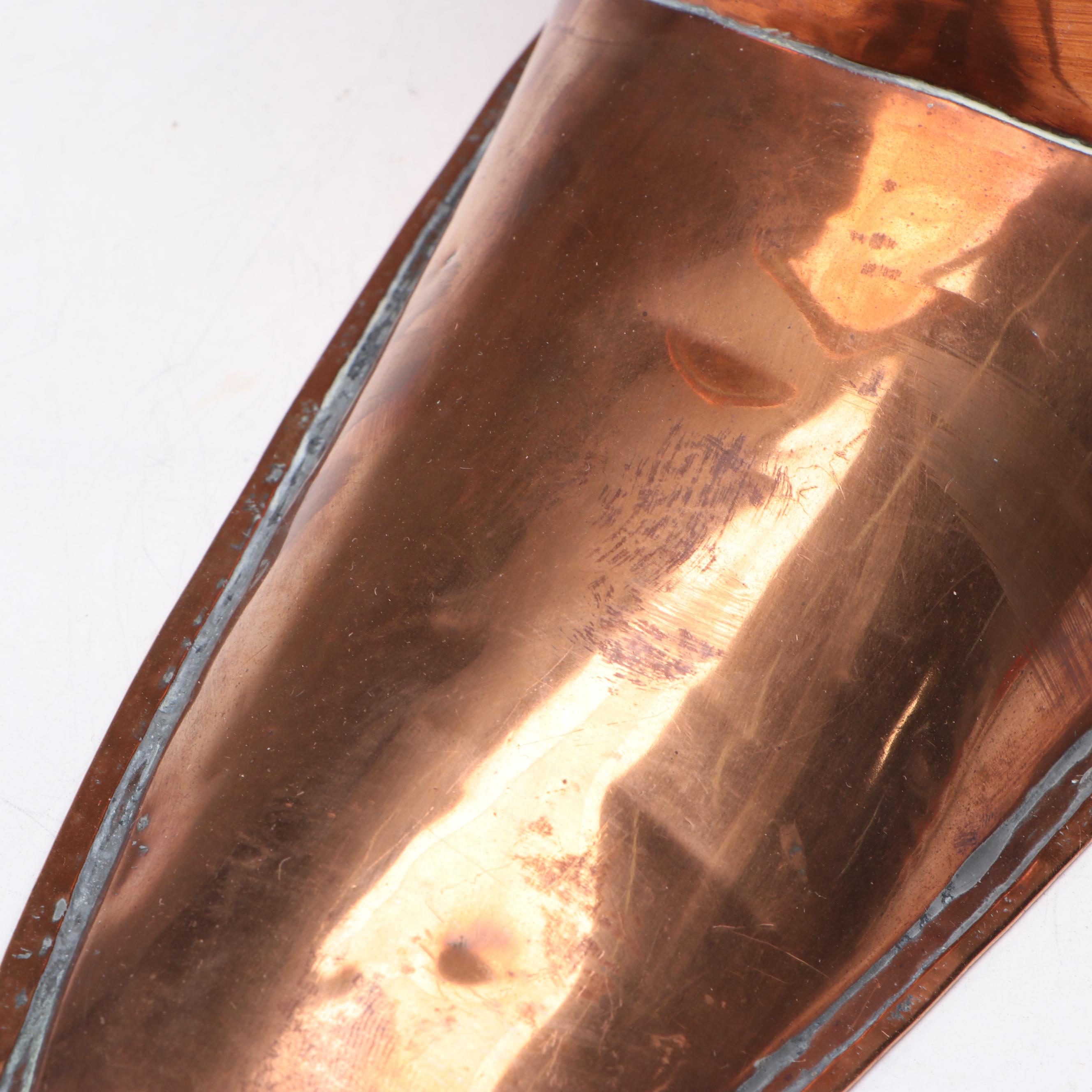 English Copper Boot Shaped Ale Muller, 19th Century