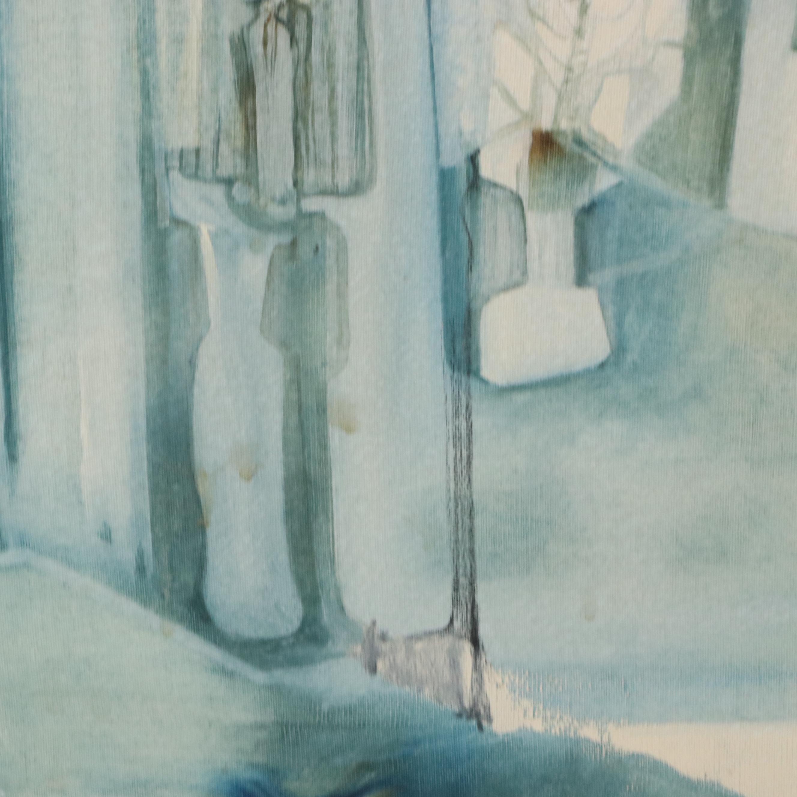 Lela Cooney Modernist Oil Painting "Odense Denmark Village"