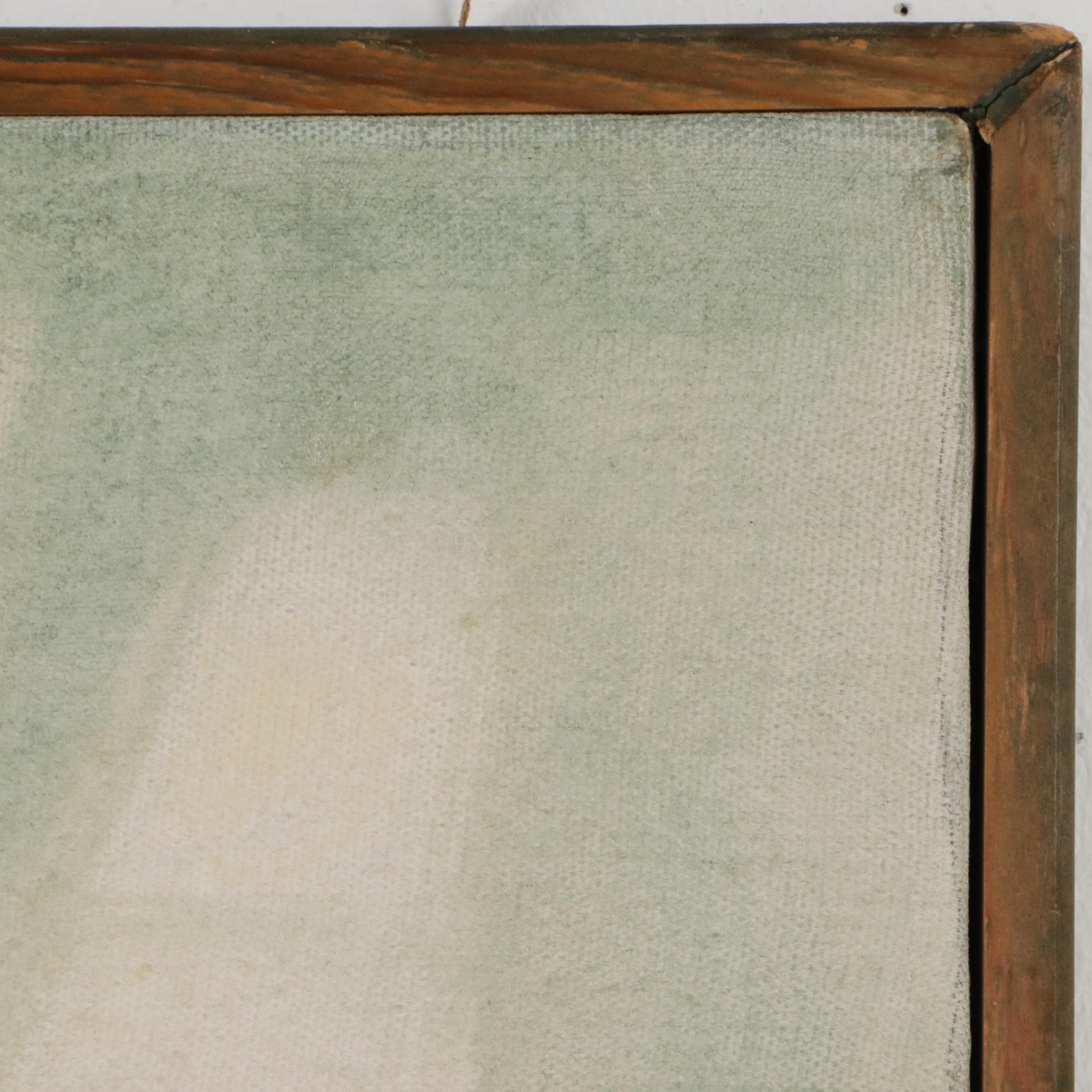 Lela Cooney Modernist Oil Painting "Odense Denmark Village"