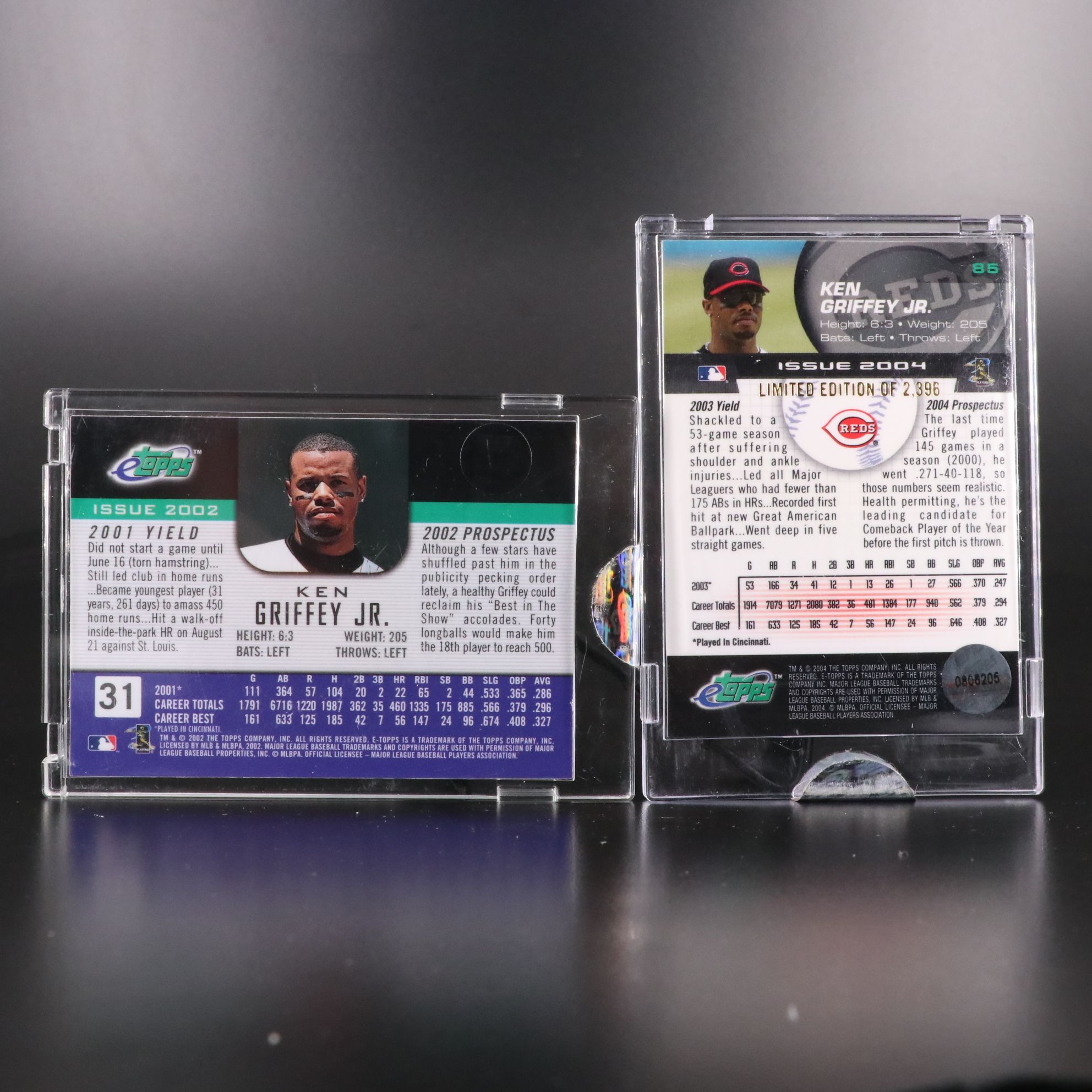 Ken Griffey Jr. Rookie and Relic Baseball Cards with More, 1989-2008