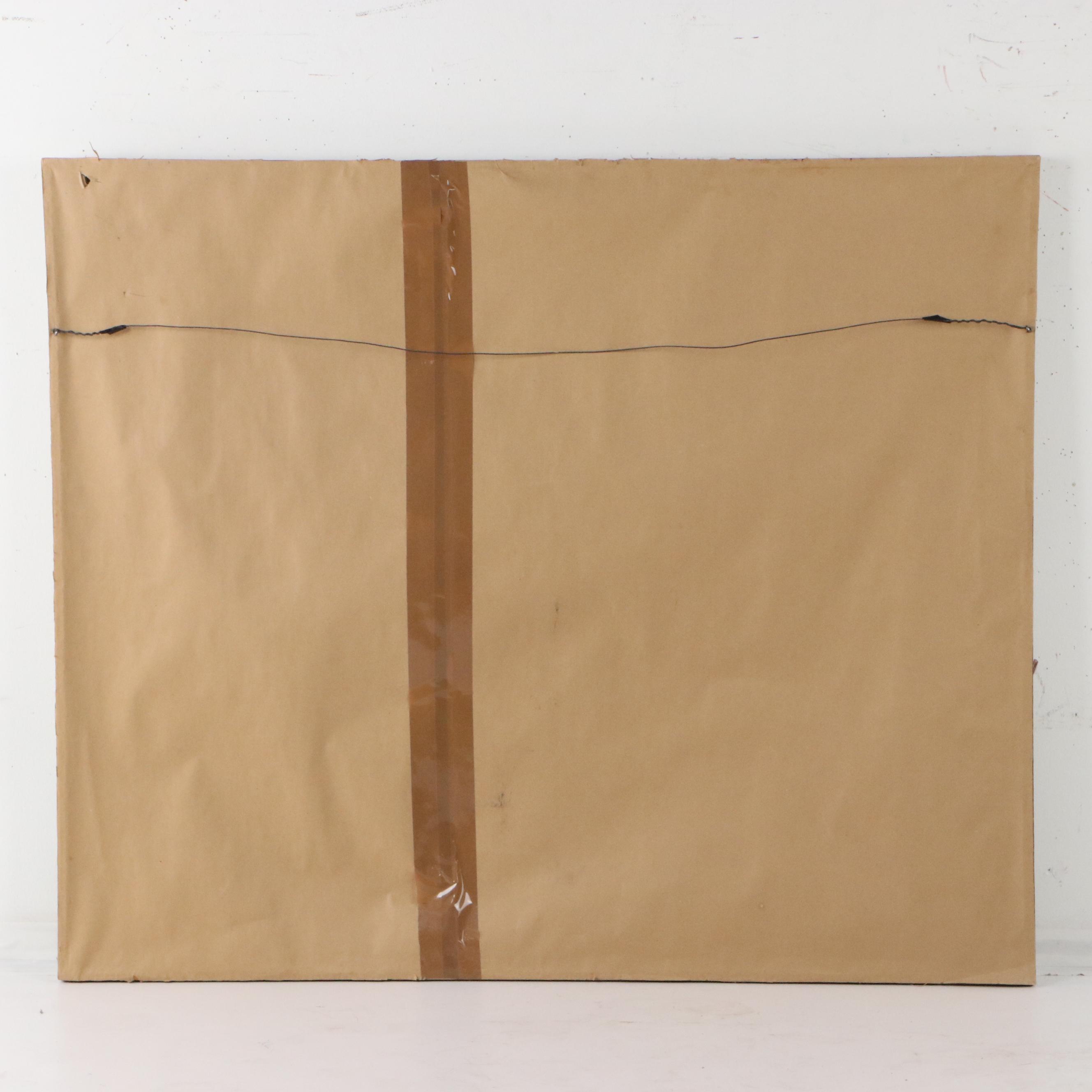 Lela Cooney Modernist Oil Painting "Odense Denmark Village"