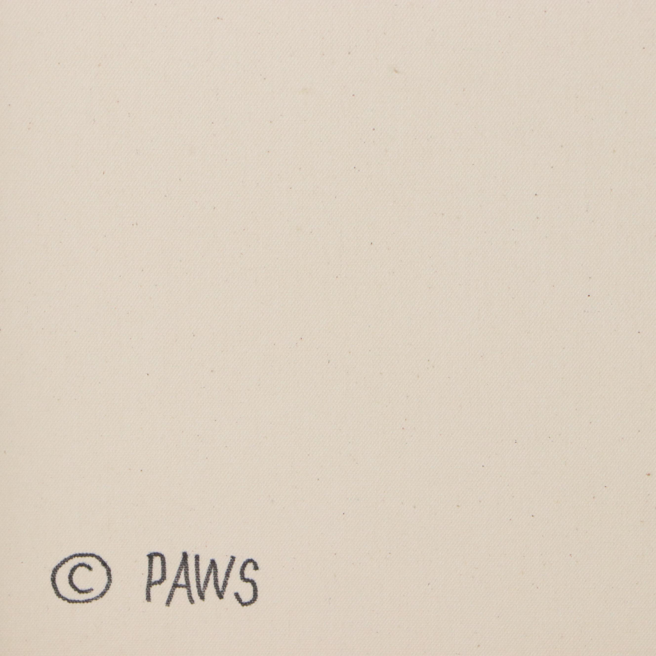 Jim Davis Oil Painting of Garfield and Odie Playing Pool, 2003