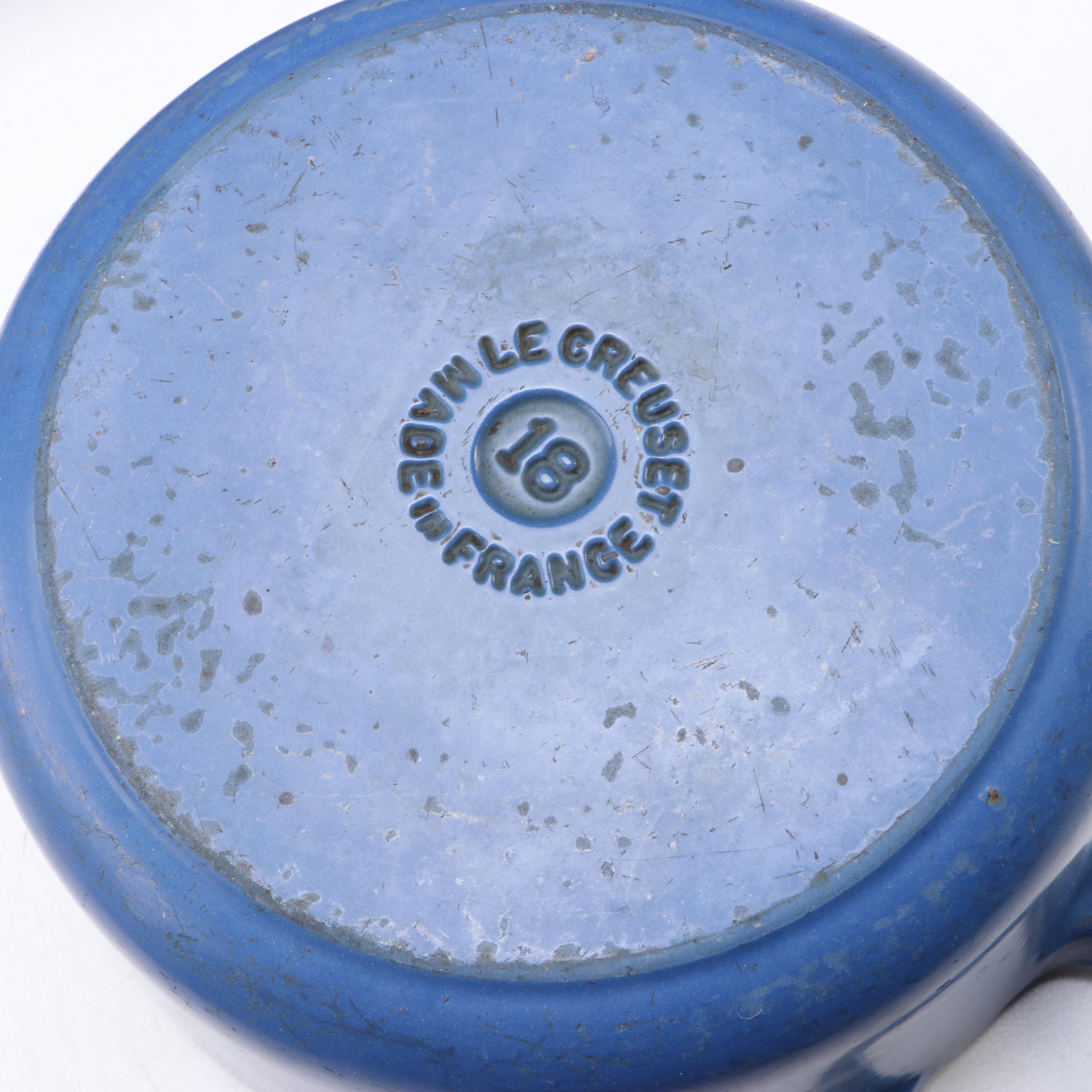 Le Creuset Blue Enamel Cast Iron Pots and Pans with Dutch Oven and Casserole