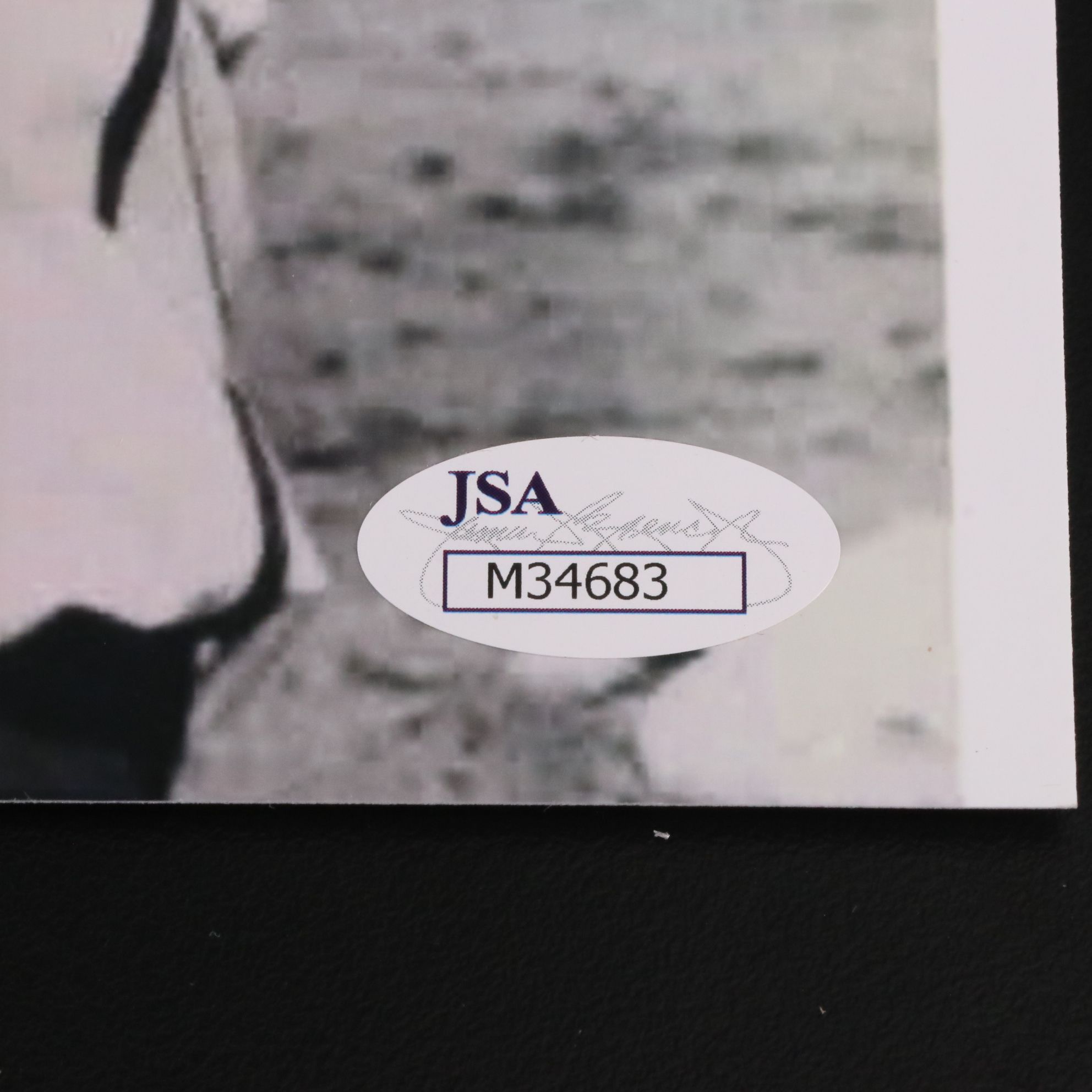 Hank Aaron Signed Jacksonville Braves Baseball Print, JSA