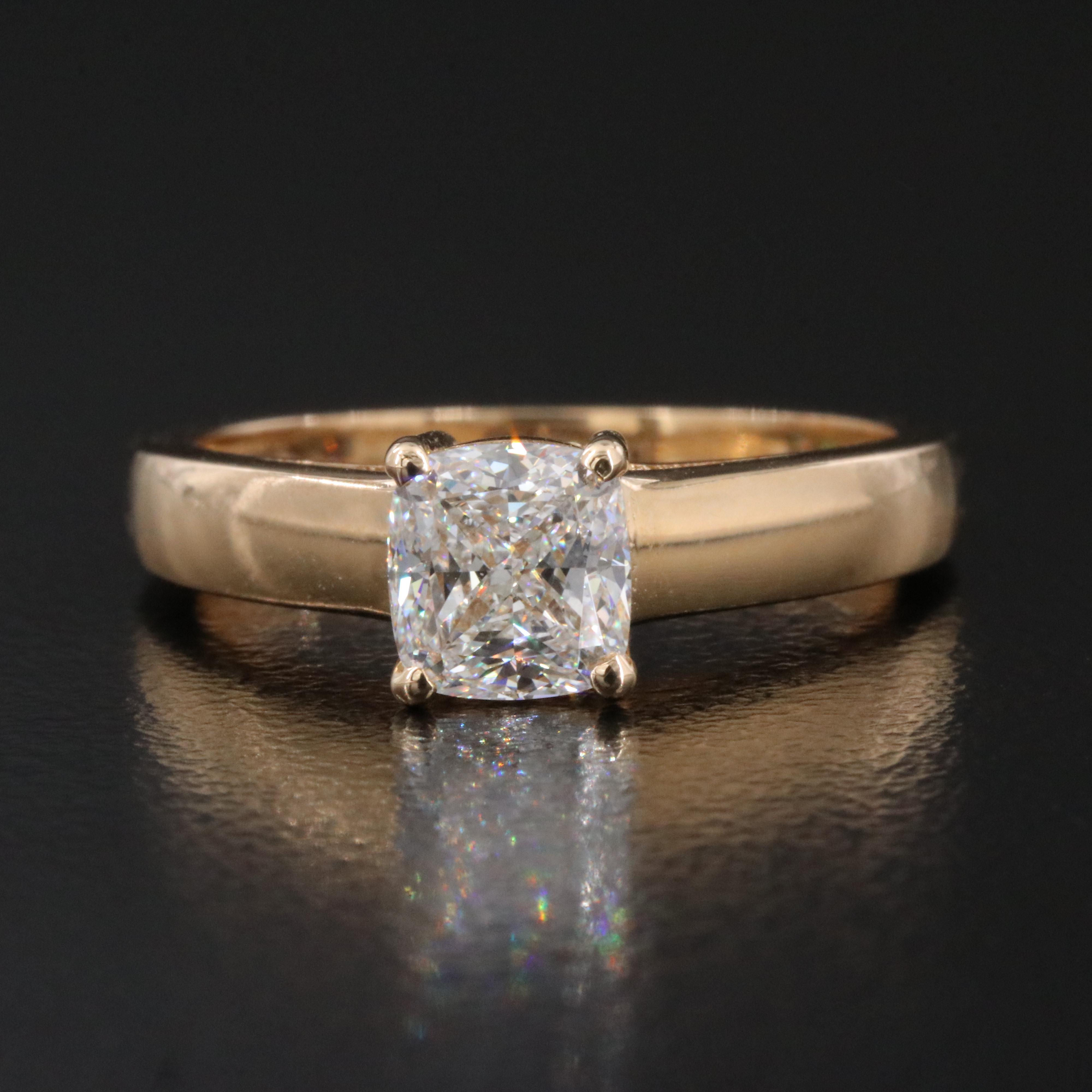 18K 1.01 CT Internally Flawless Diamond Solitaire Ring with GIA Report
