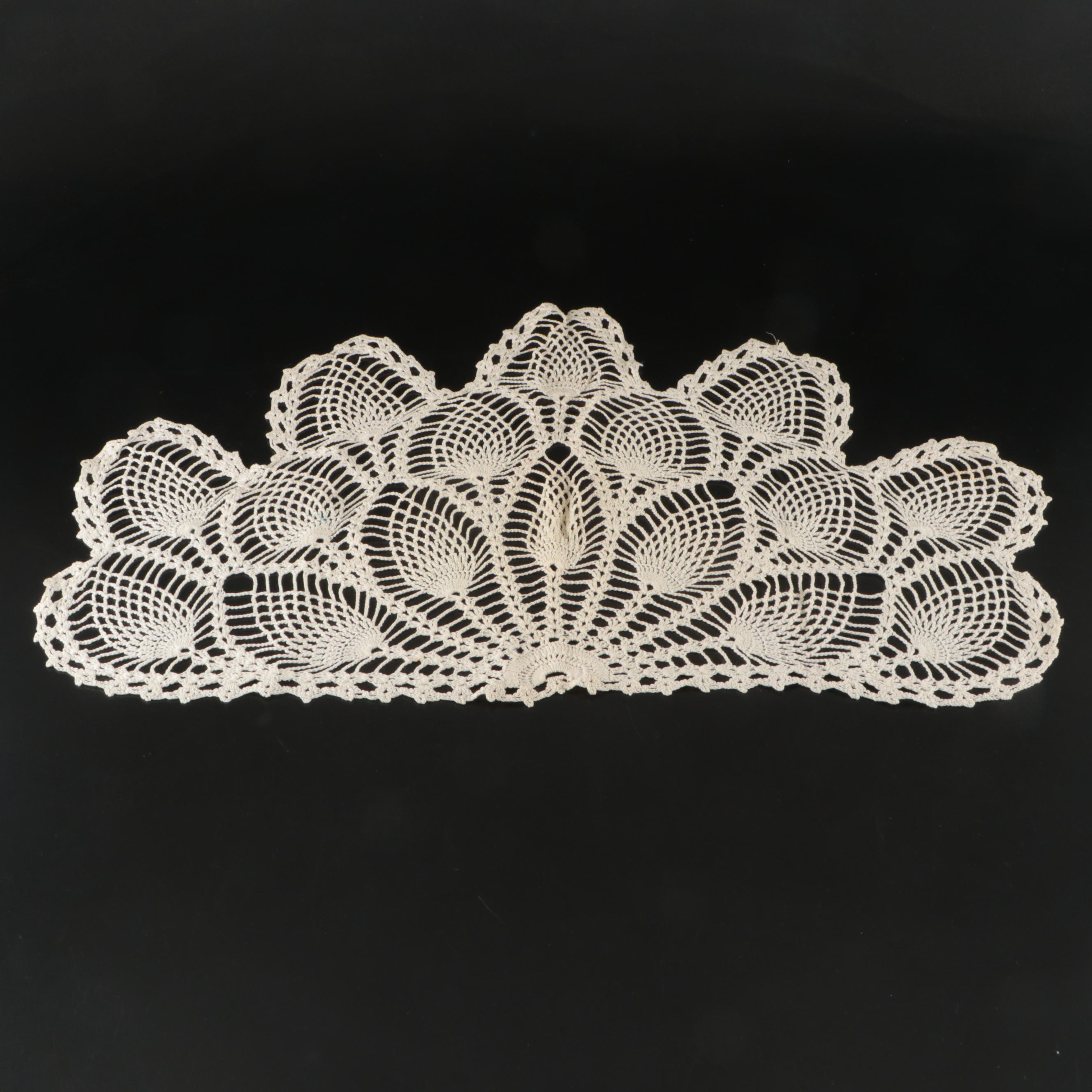 Hand-Embroidered Table Linens with Heart-Shaped Doily and More Vintage Lace