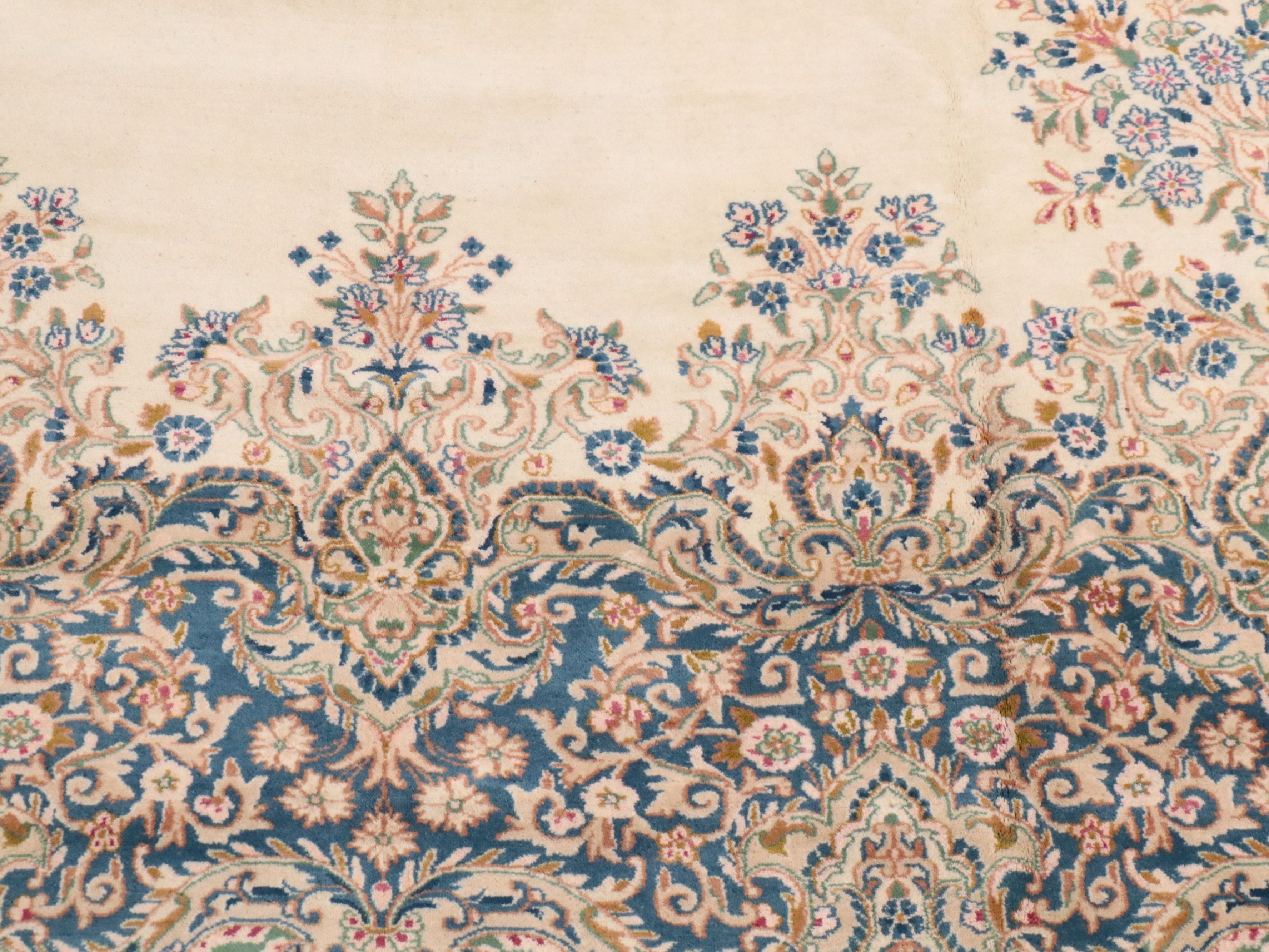 11'5 x 17'6 Hand-Knotted Persian Kerman Room Sized Rug