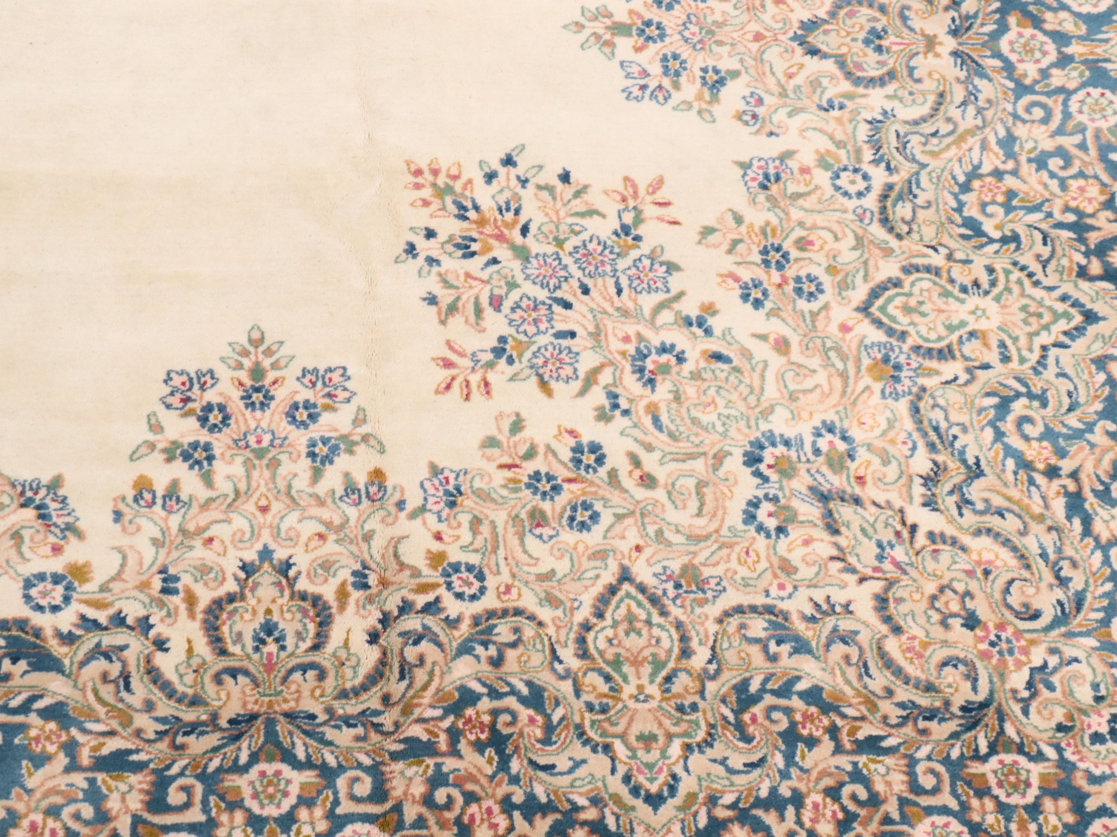 11'5 x 17'6 Hand-Knotted Persian Kerman Room Sized Rug