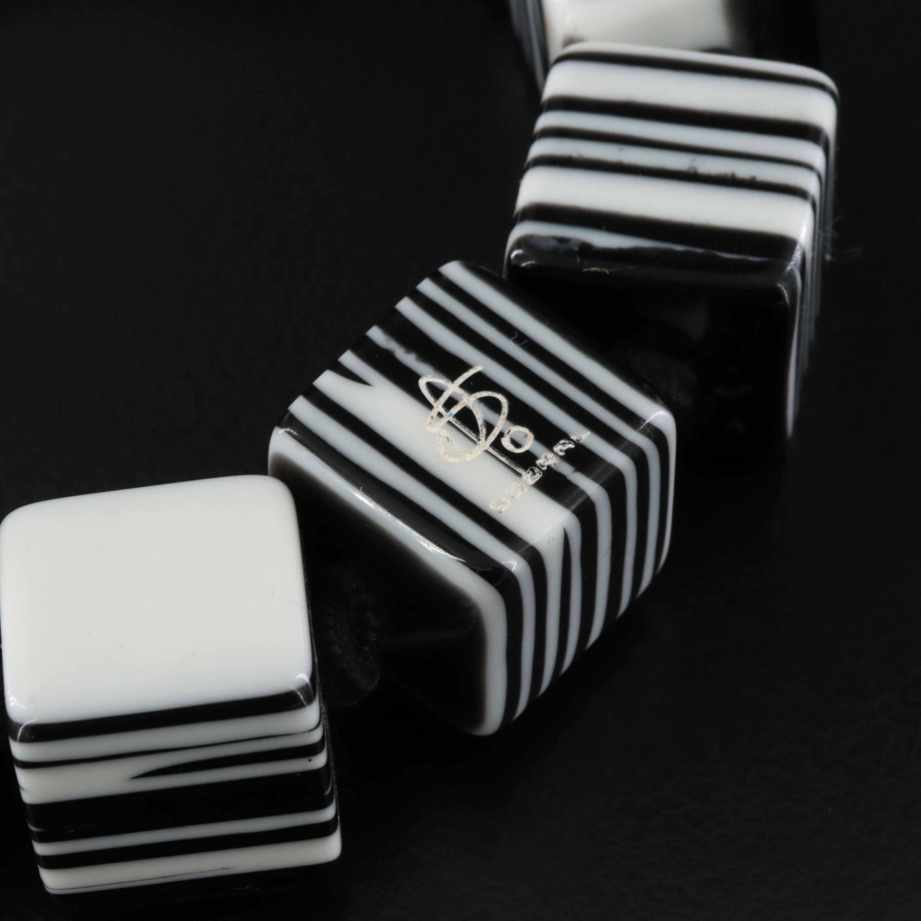 French Marion Godart & Brazilian Carlos Sobral Horn and Resin Bracelets