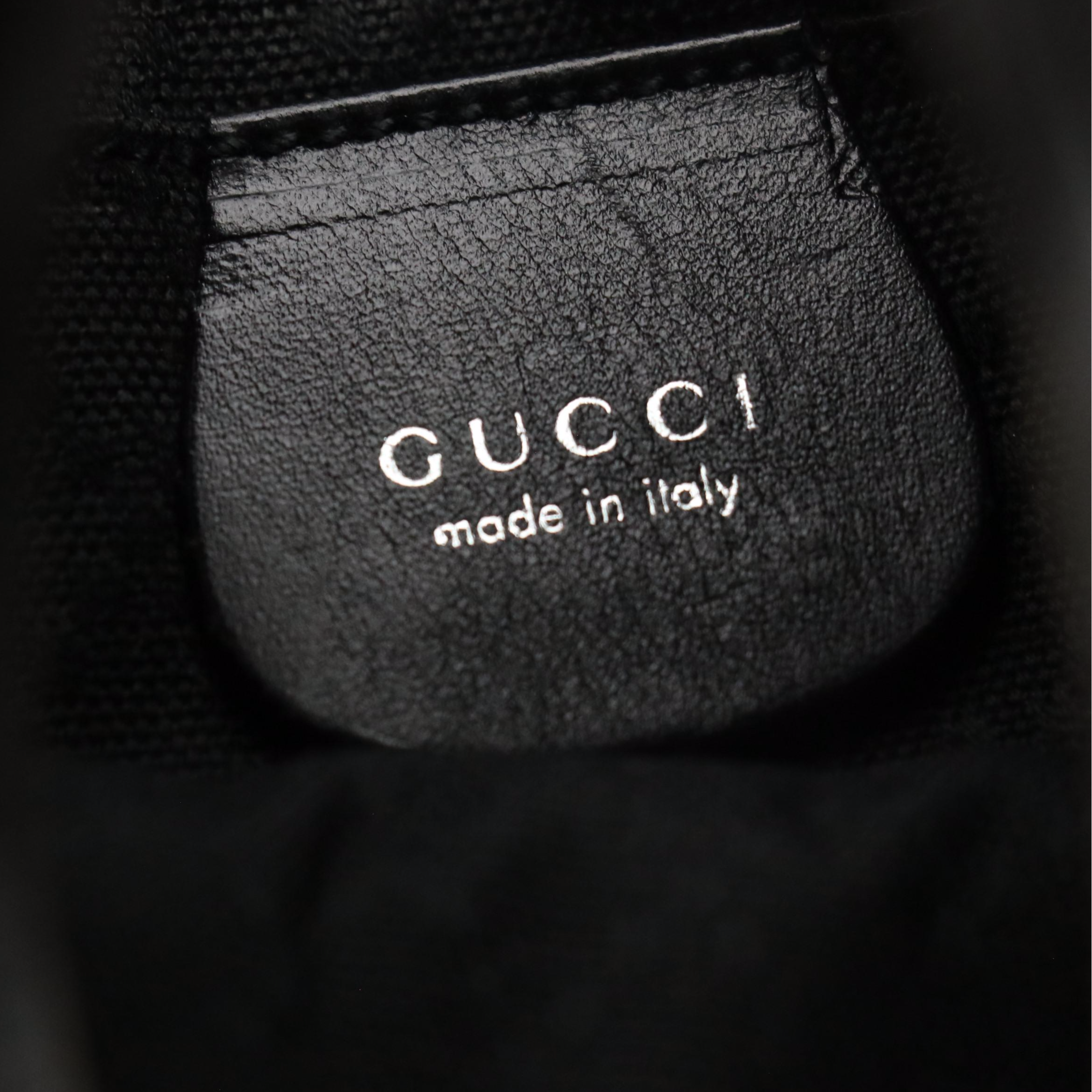 Gucci Mini Black Nylon Handbag with Leather  Trim