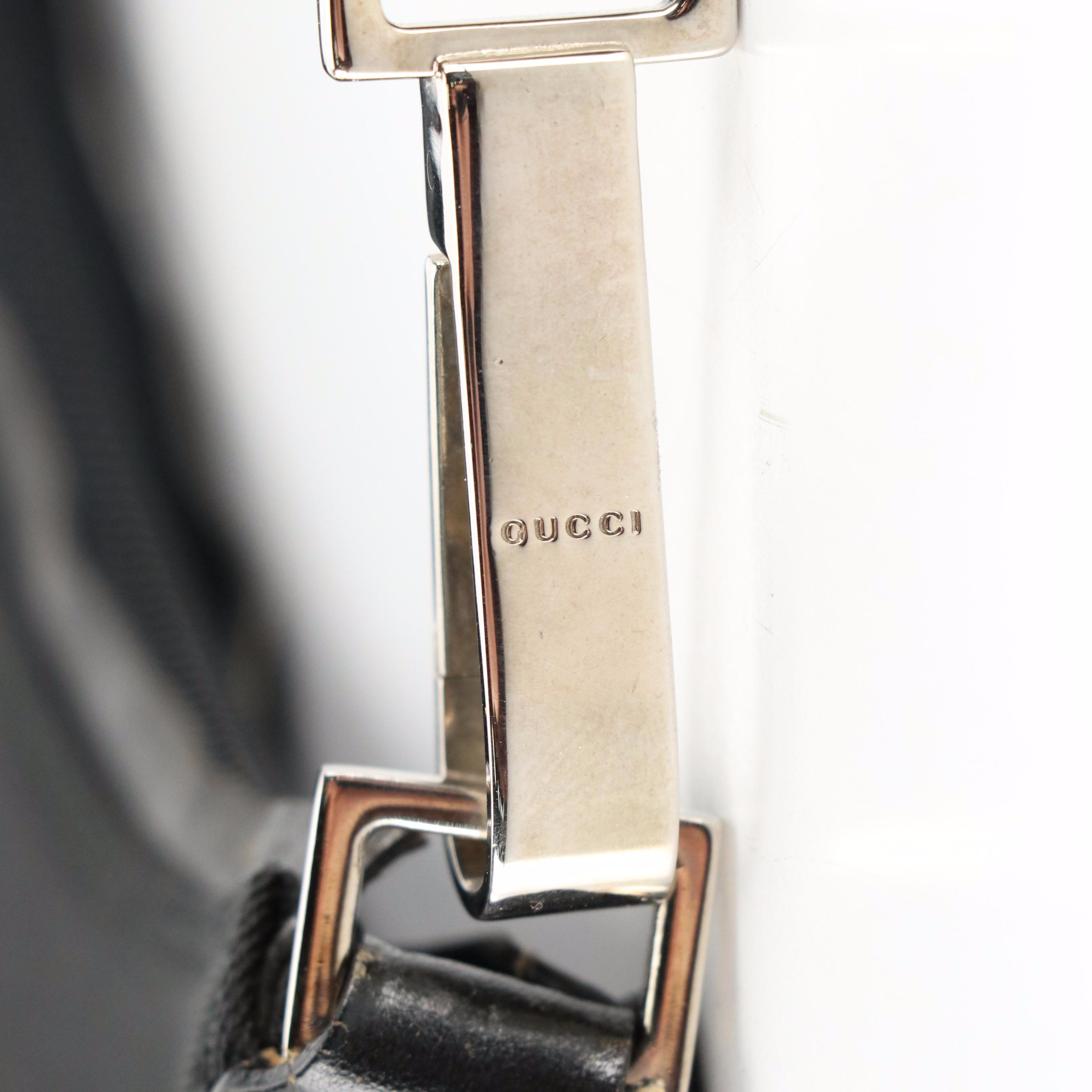 Gucci Mini Black Nylon Handbag with Leather  Trim