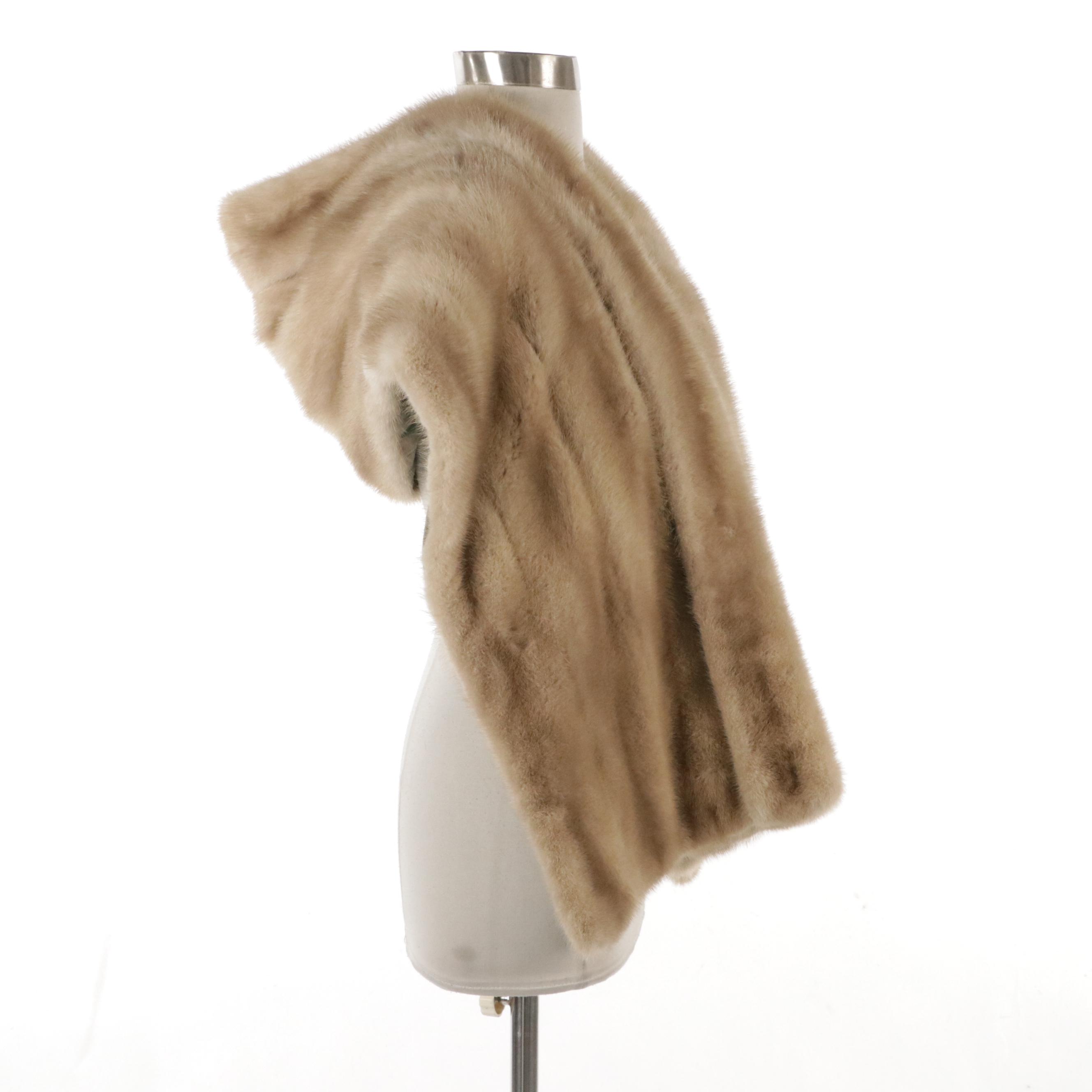 Pastel Mink Fur Opera Wrap Stole from Truppa Furs