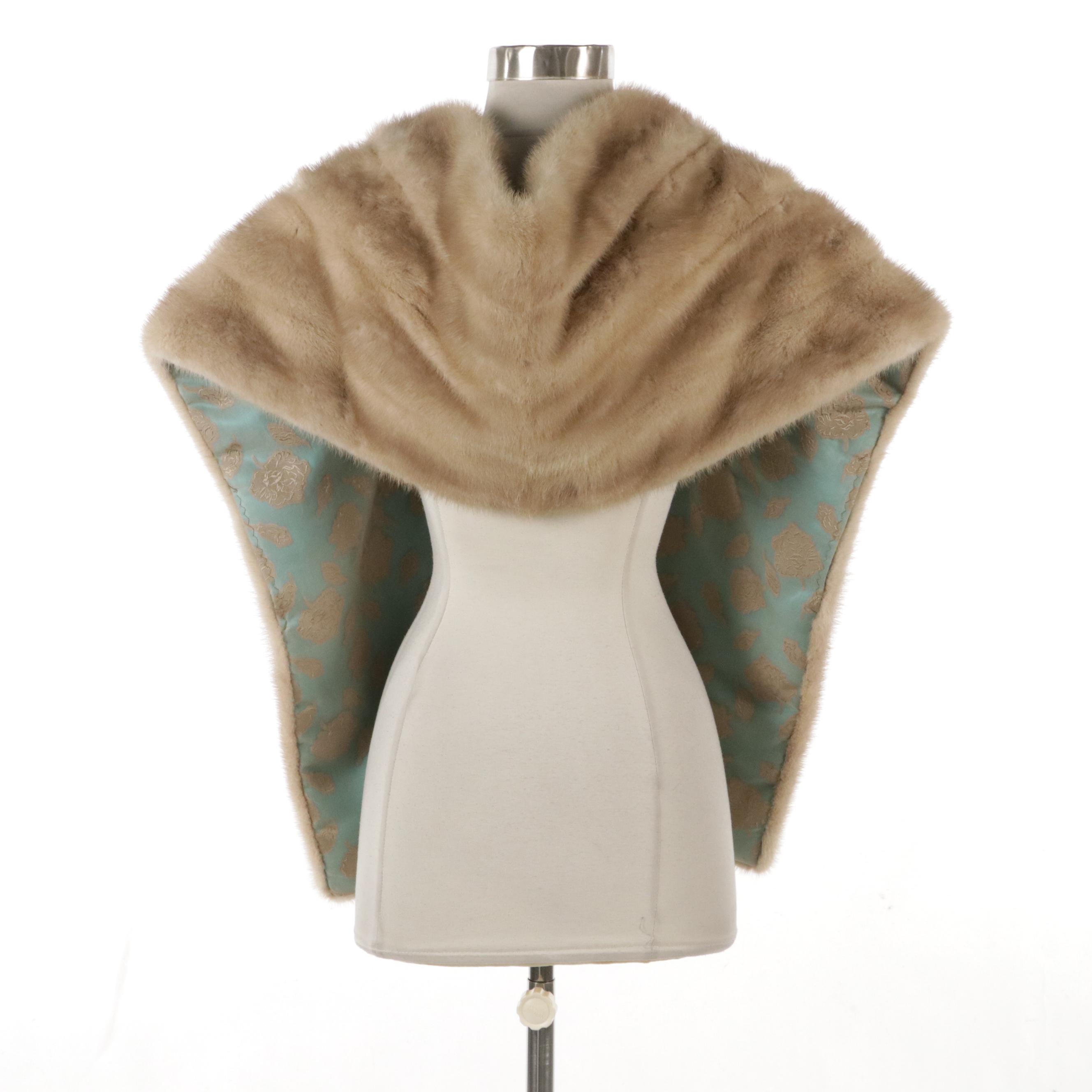 Pastel Mink Fur Opera Wrap Stole from Truppa Furs