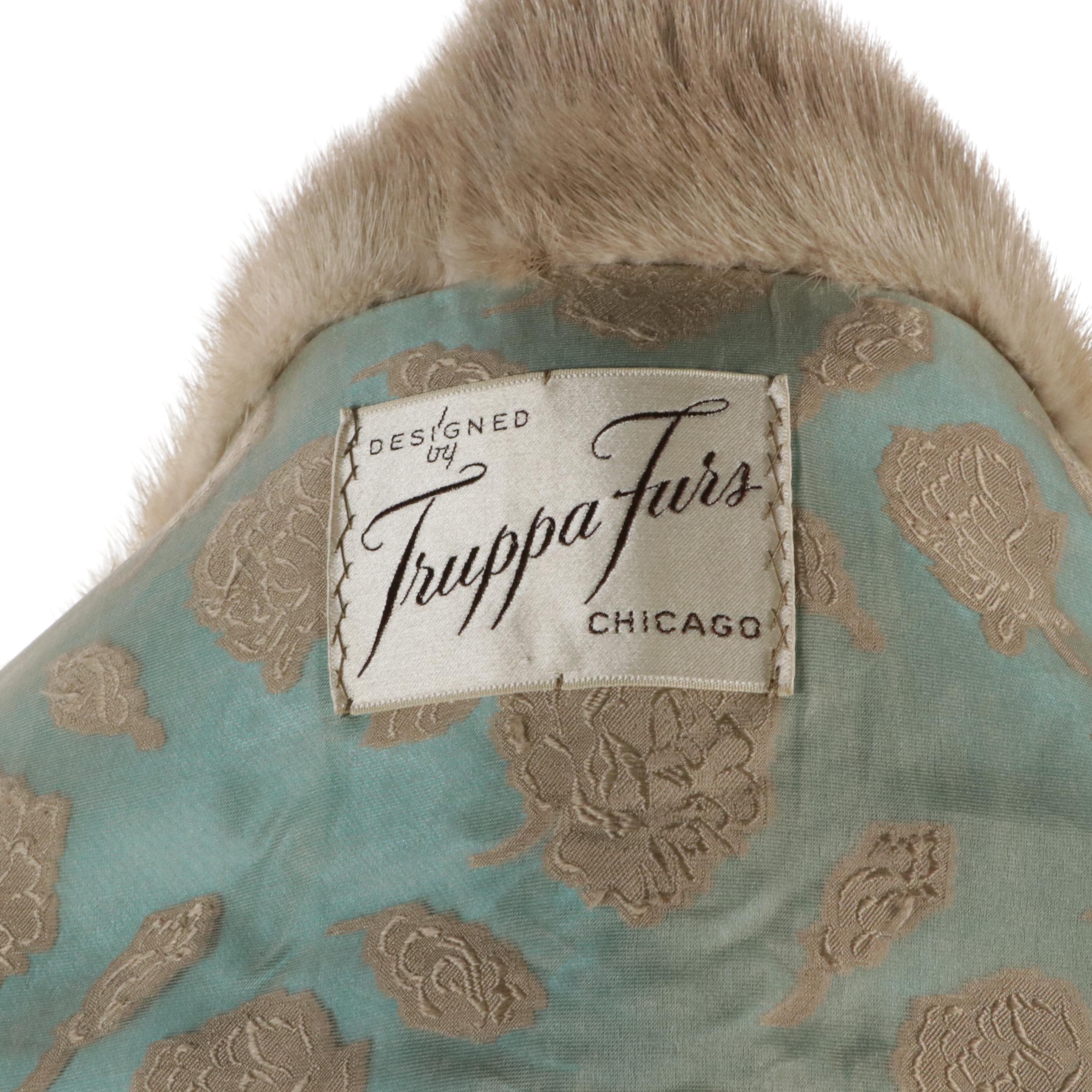 Pastel Mink Fur Opera Wrap Stole from Truppa Furs