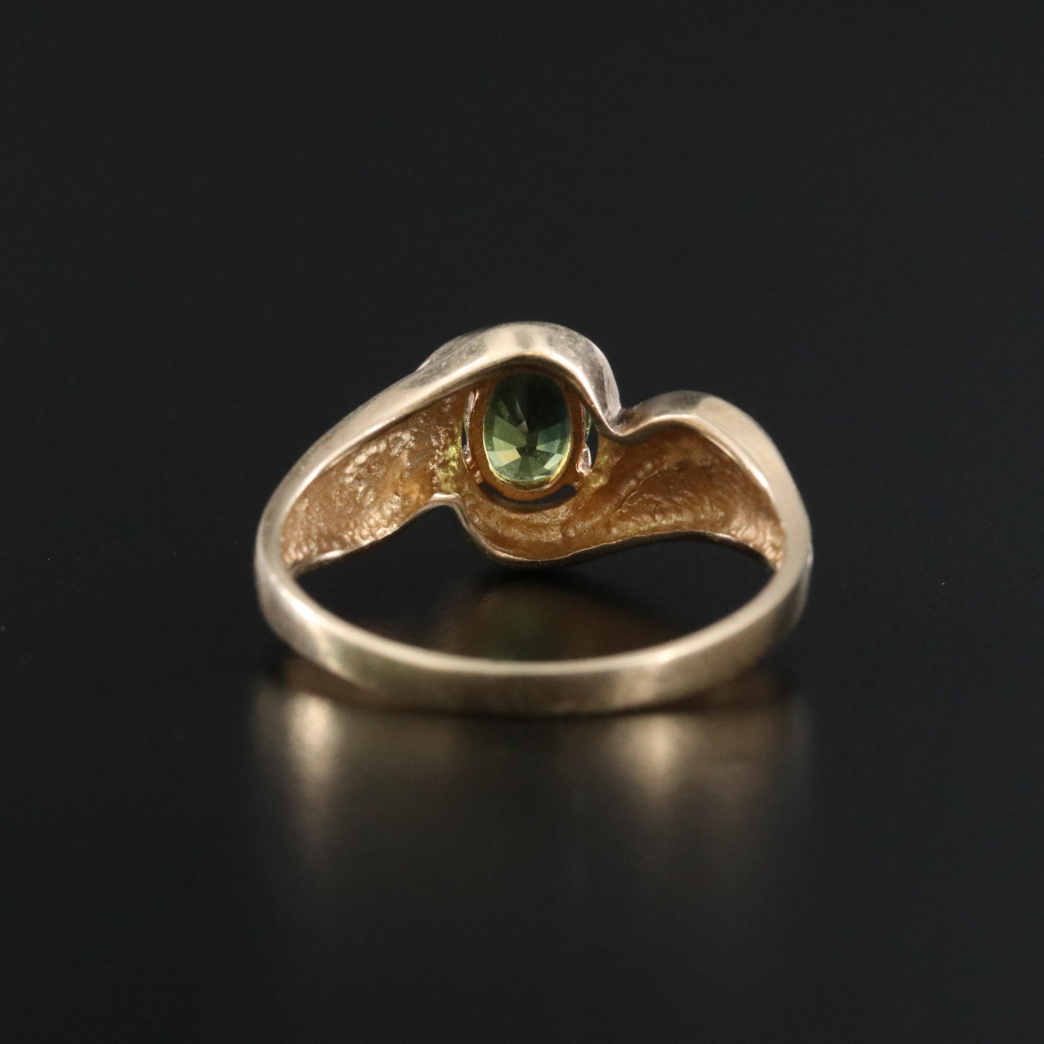 10K 1.00 CT Sapphire Bypass Ring