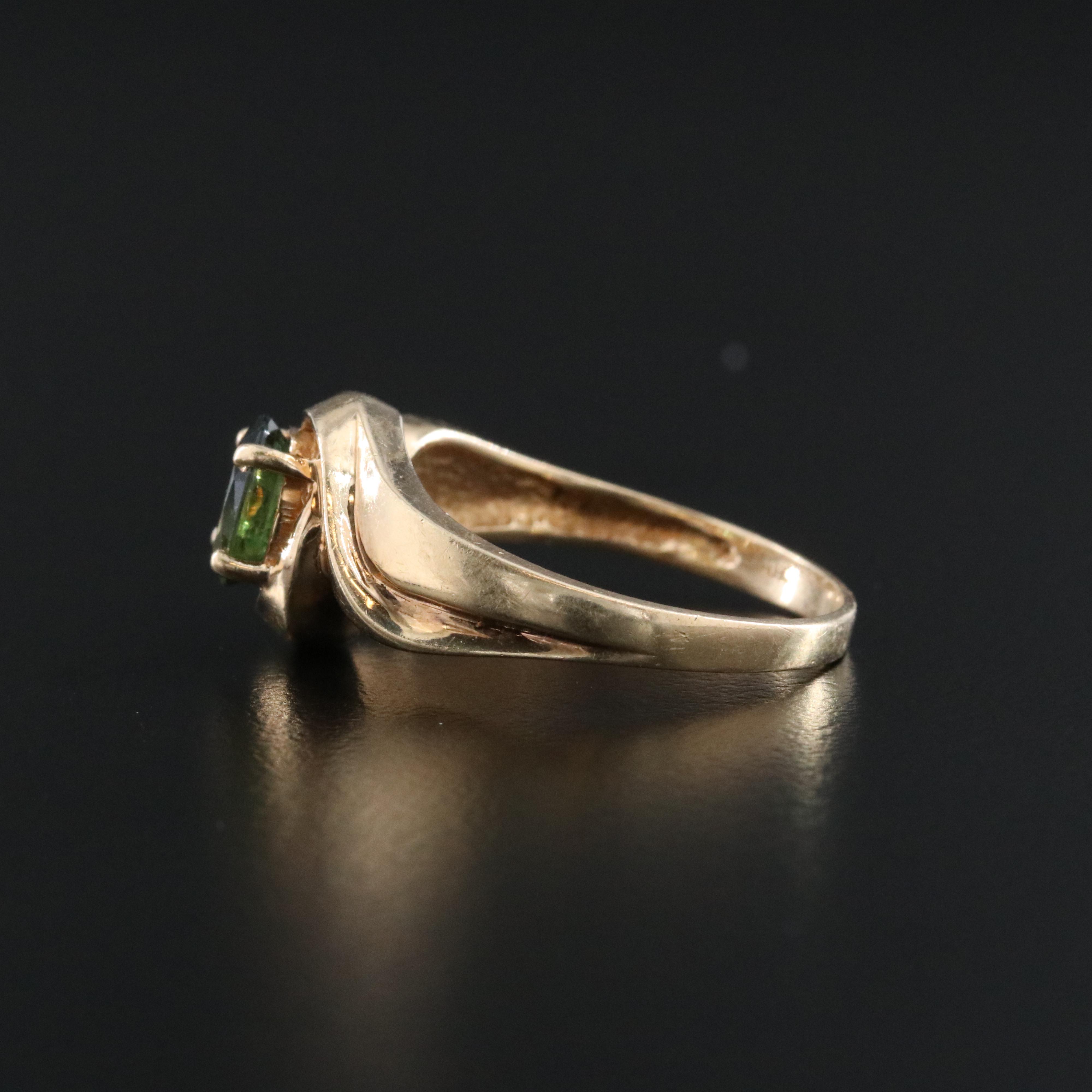 10K 1.00 CT Sapphire Bypass Ring