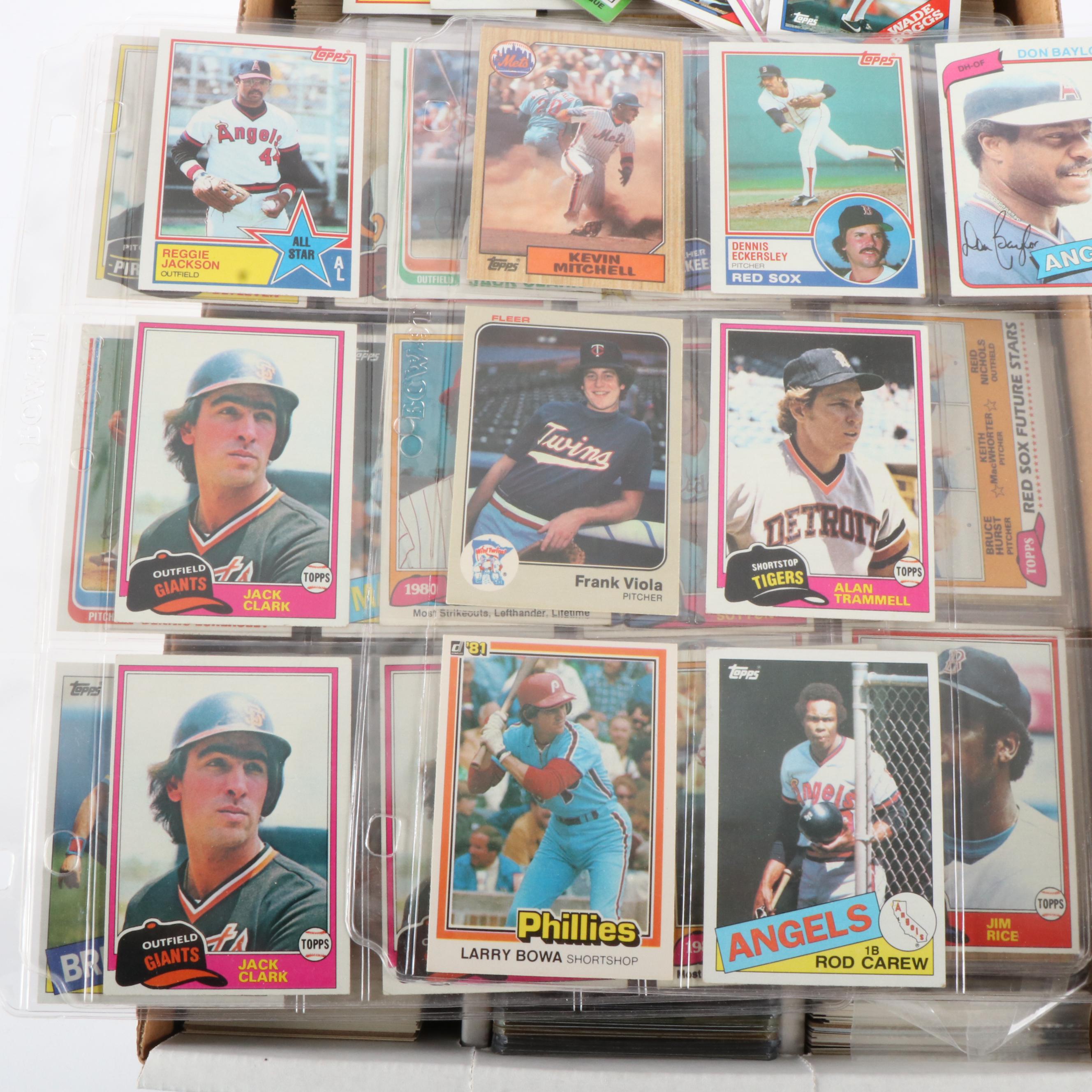 Large Group of Baseball Cards, 1980s and 1990s
