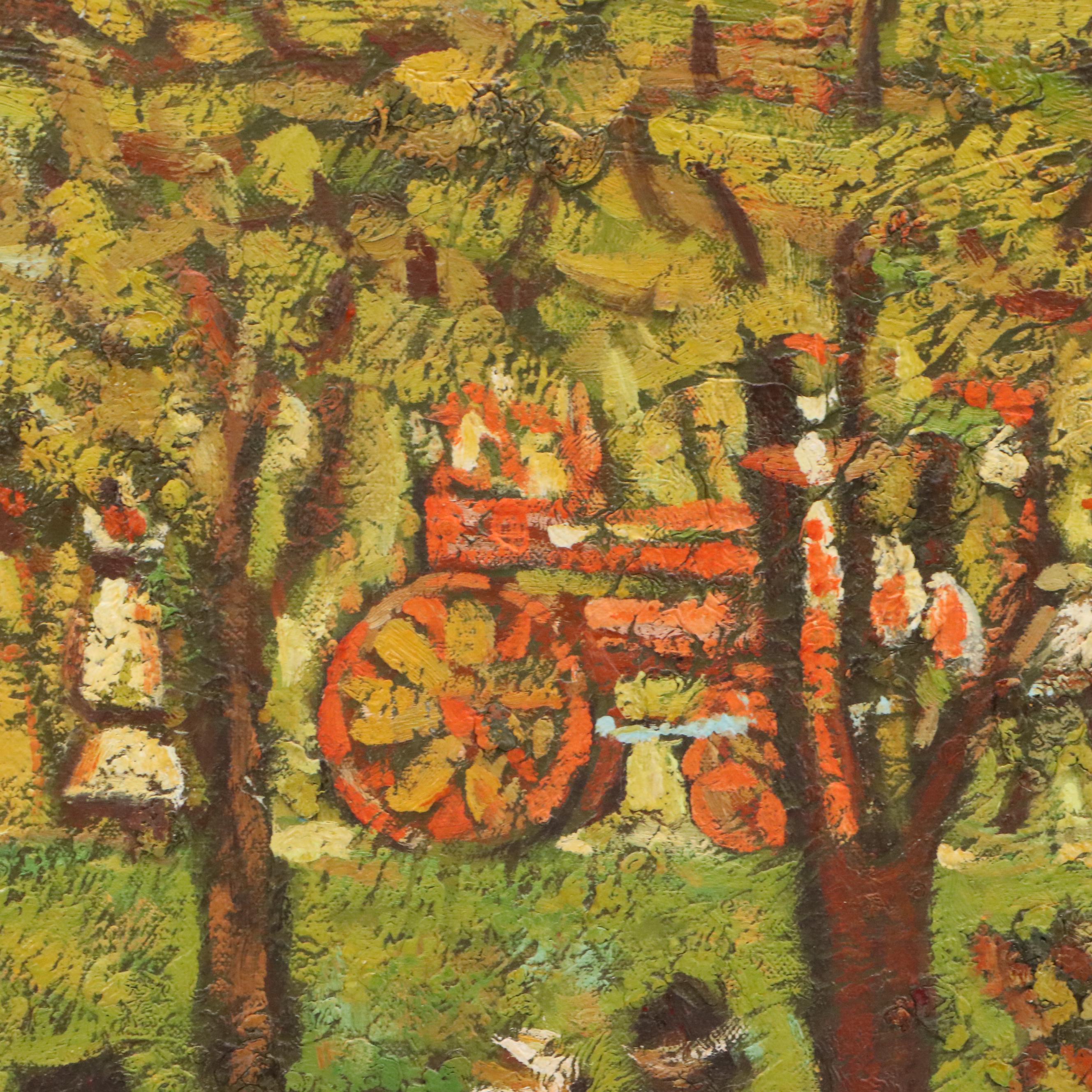 Central Park Landscape Oil Painting After Maurice Prendergast