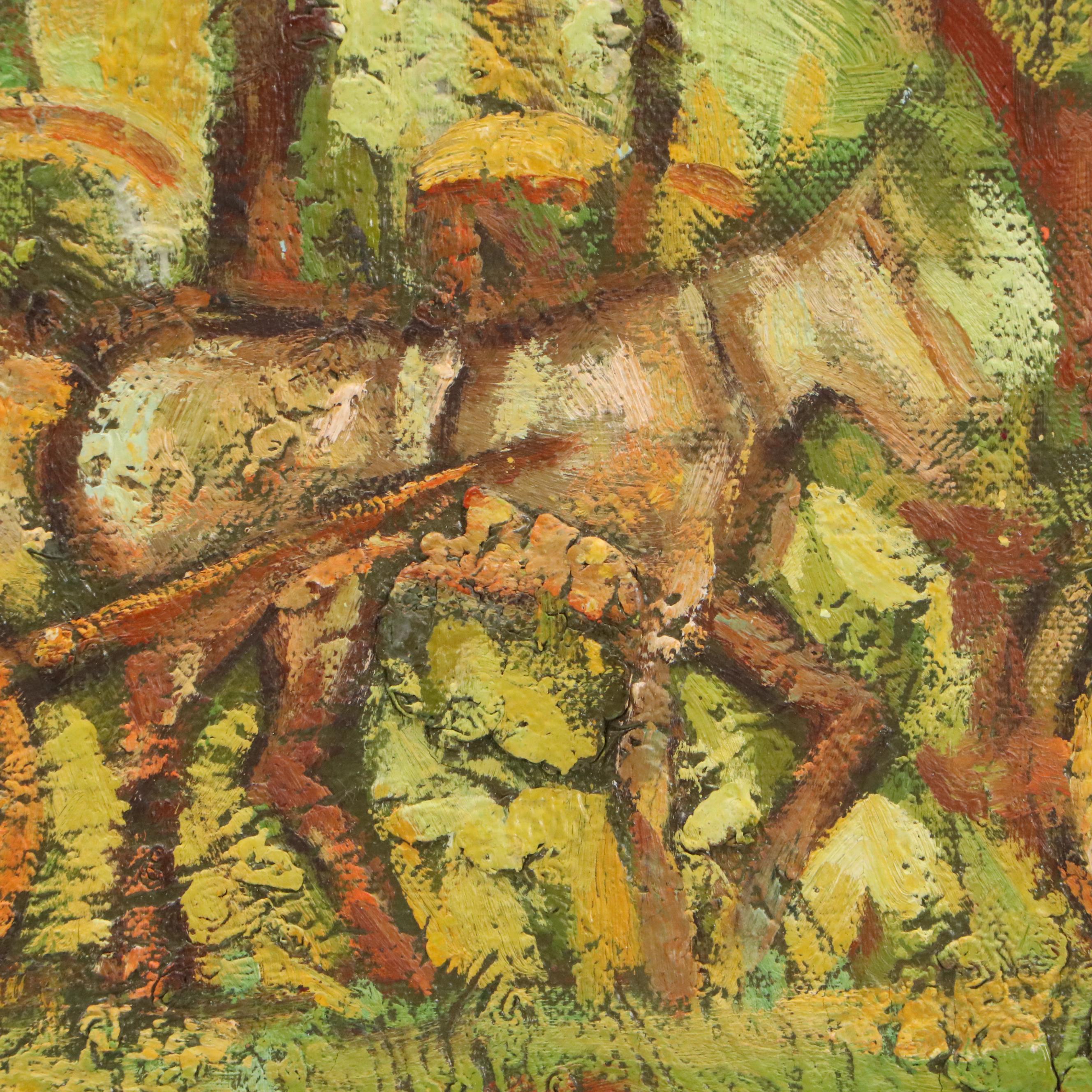 Central Park Landscape Oil Painting After Maurice Prendergast