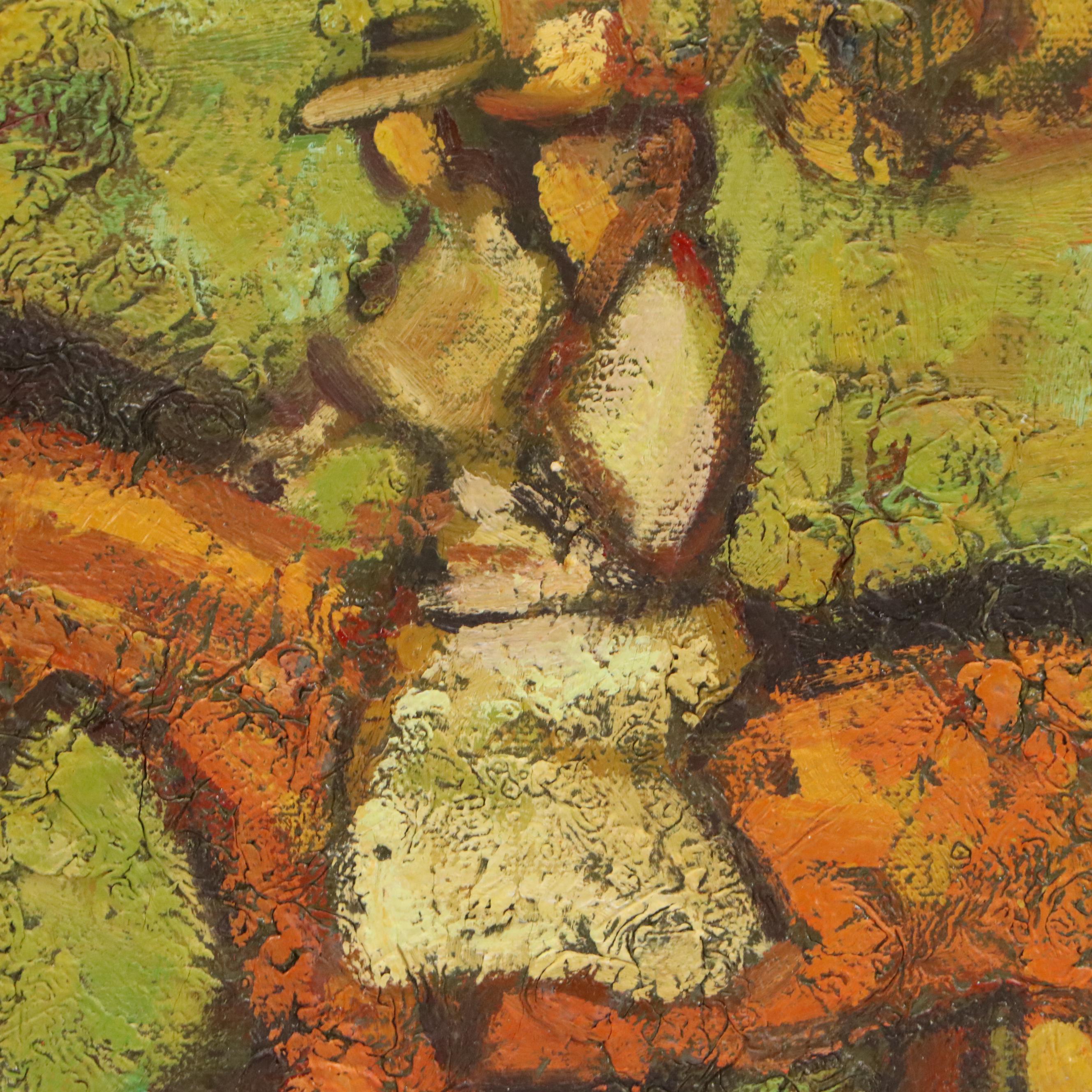 Central Park Landscape Oil Painting After Maurice Prendergast