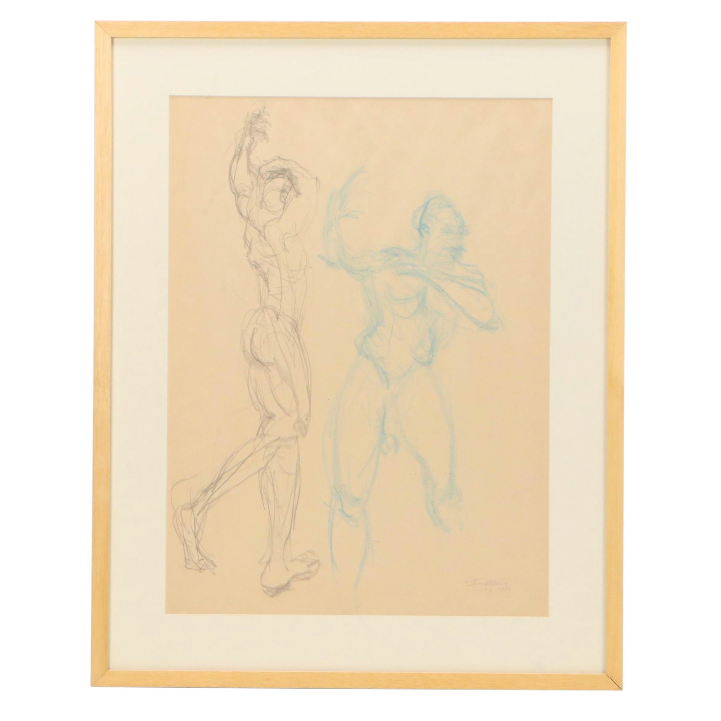 Gestural Nude Figural Studies, Circa 1990