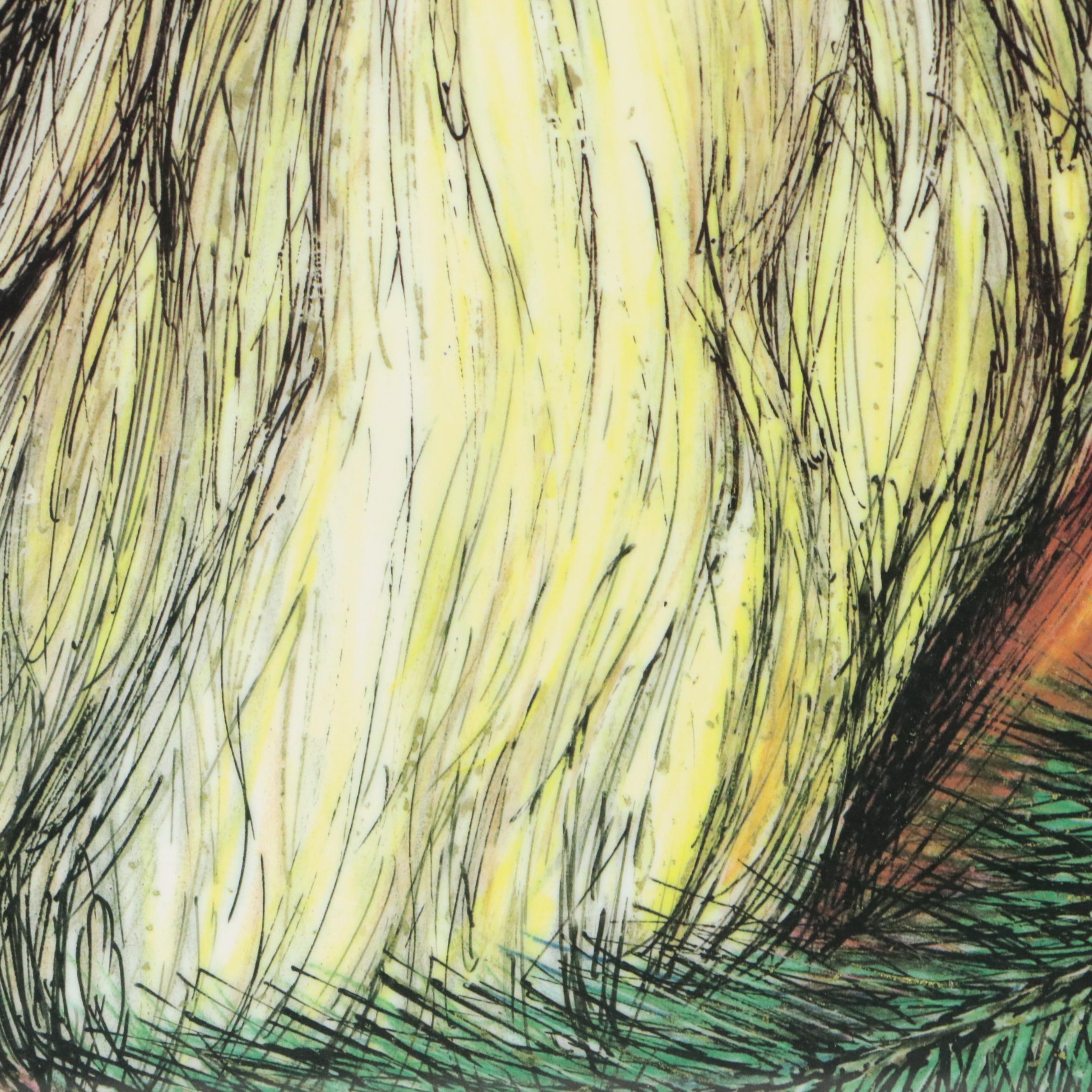 J. A. Gustafson Offset Lithograph of Santa Claus, Circa 1990