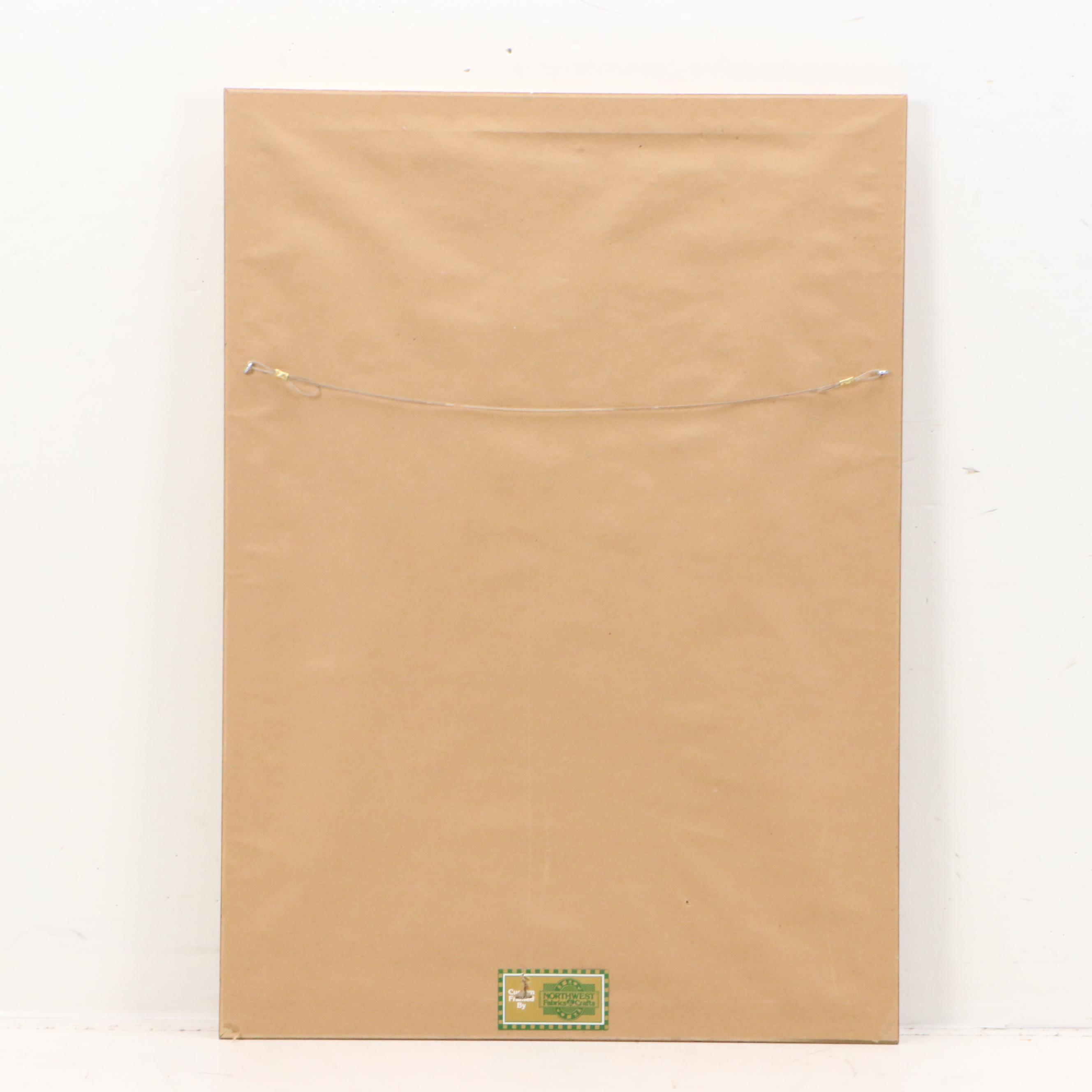 J. A. Gustafson Offset Lithograph of Santa Claus, Circa 1990