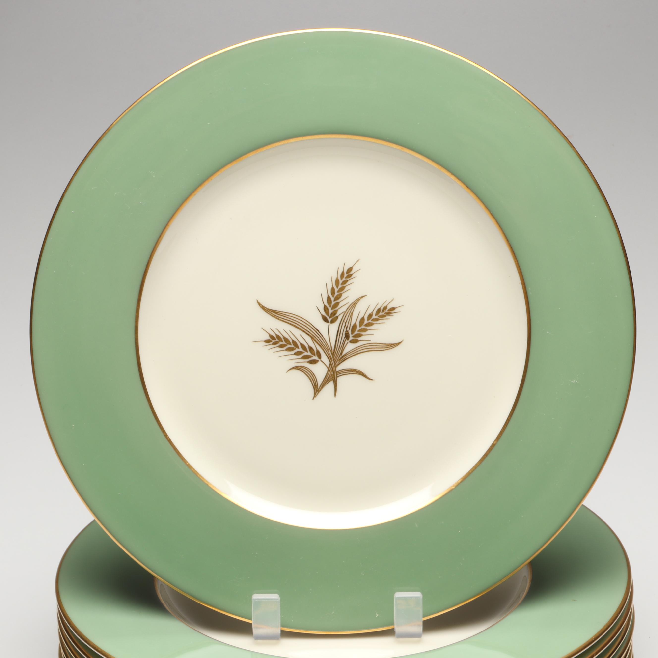 Lenox "Westfield Green" Bone China Luncheon Plates