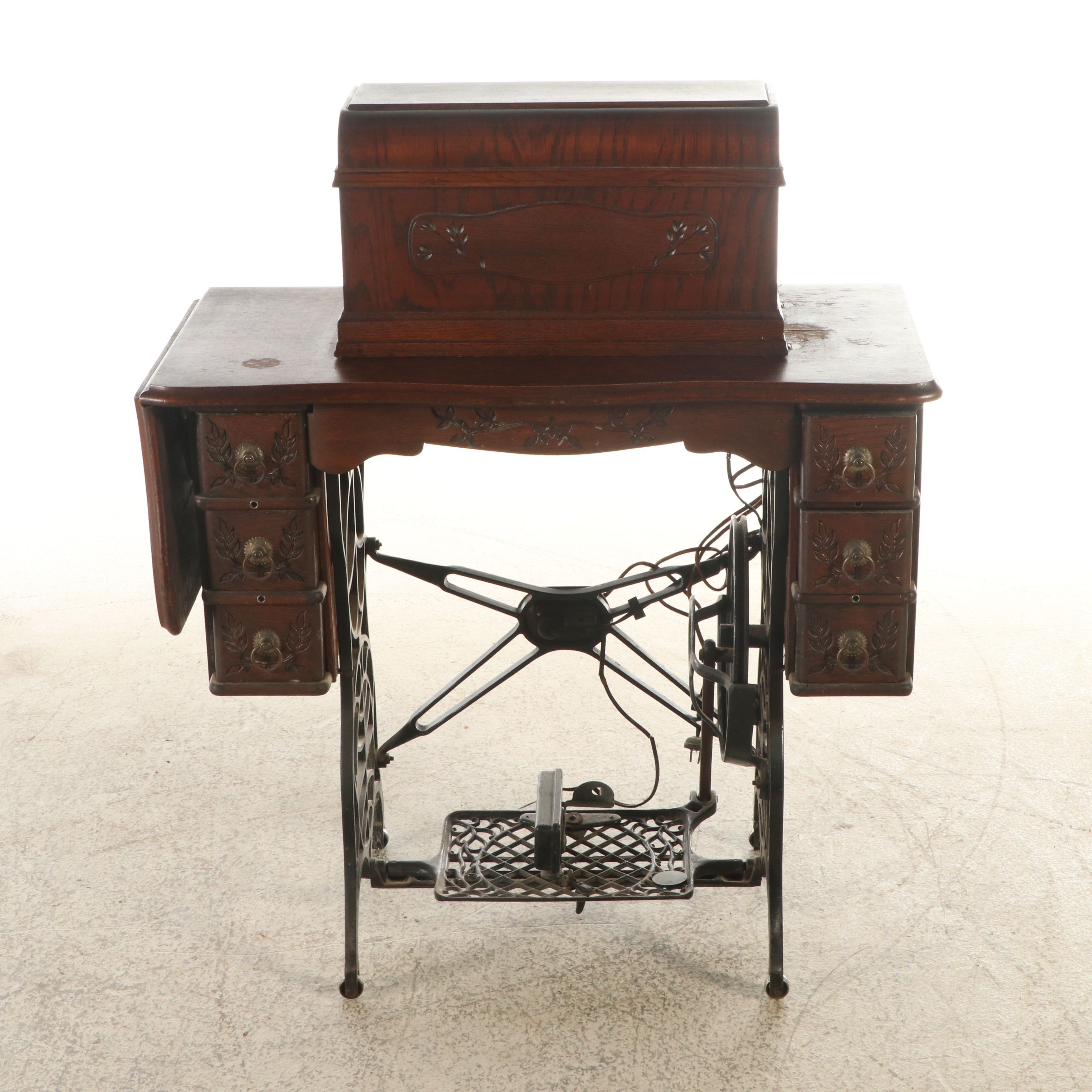 Antique Minnesota Sewing Machine in Oak Table and More