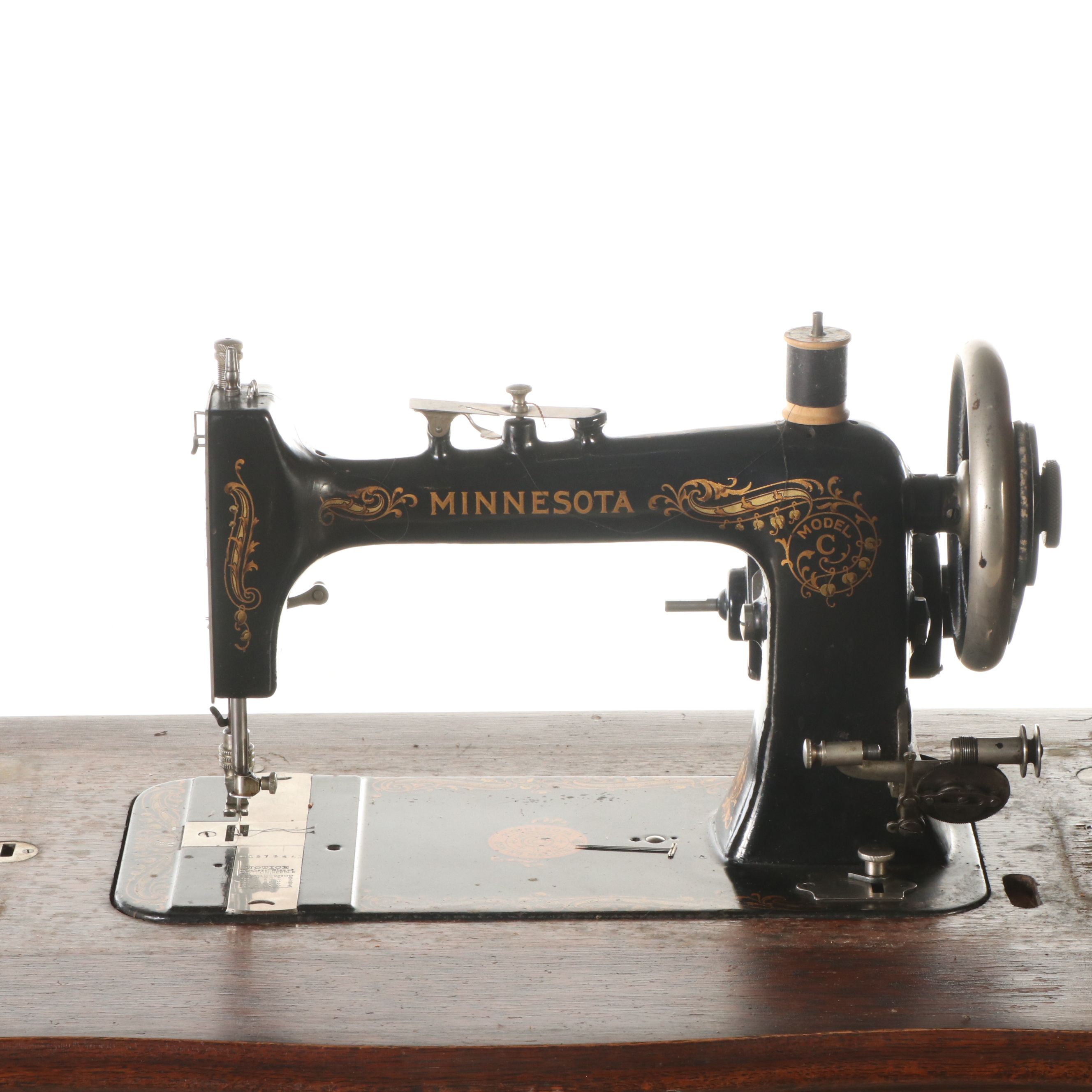 Antique Minnesota Sewing Machine in Oak Table and More