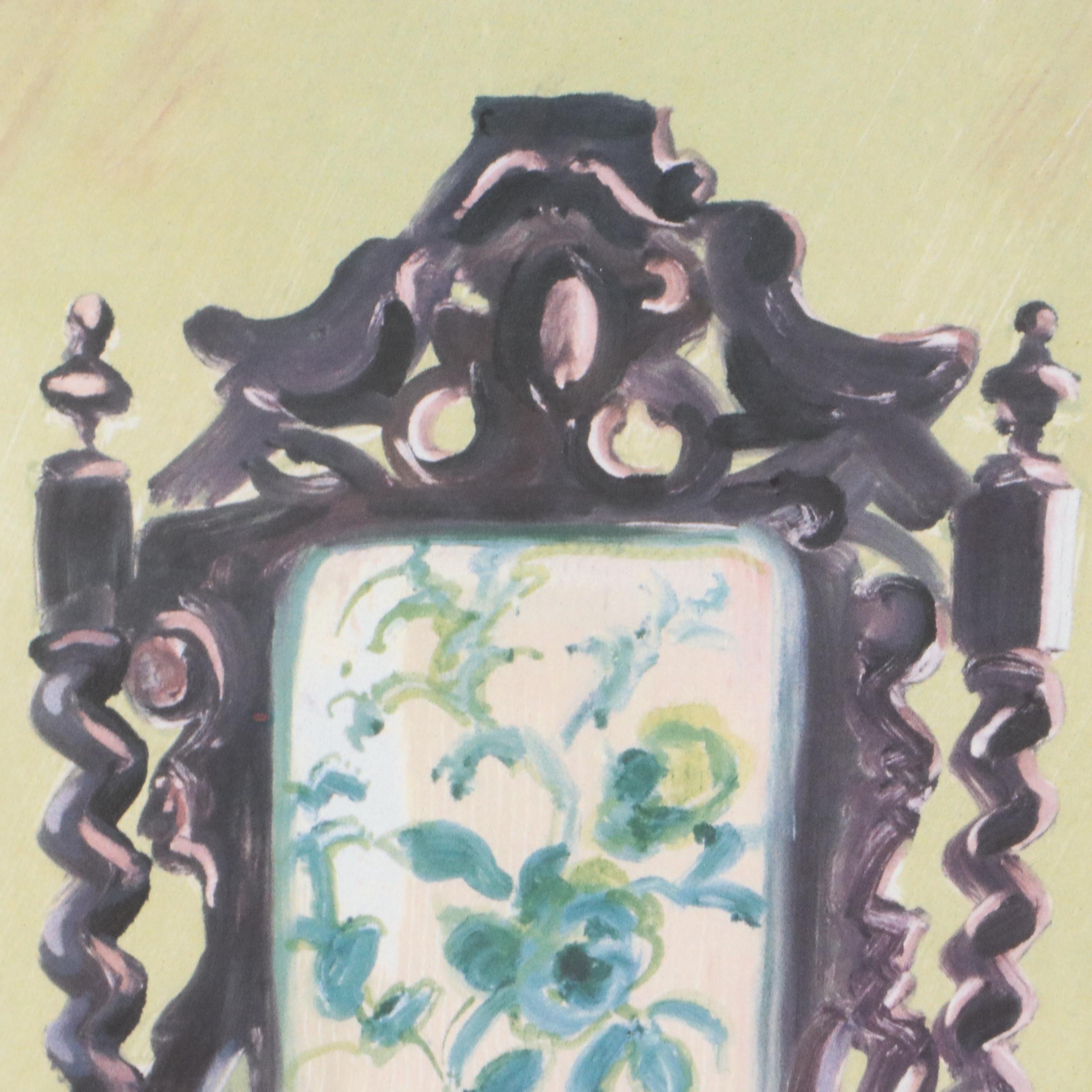 After Marty Whaley Adams Offset Lithograph "Party's Chair"