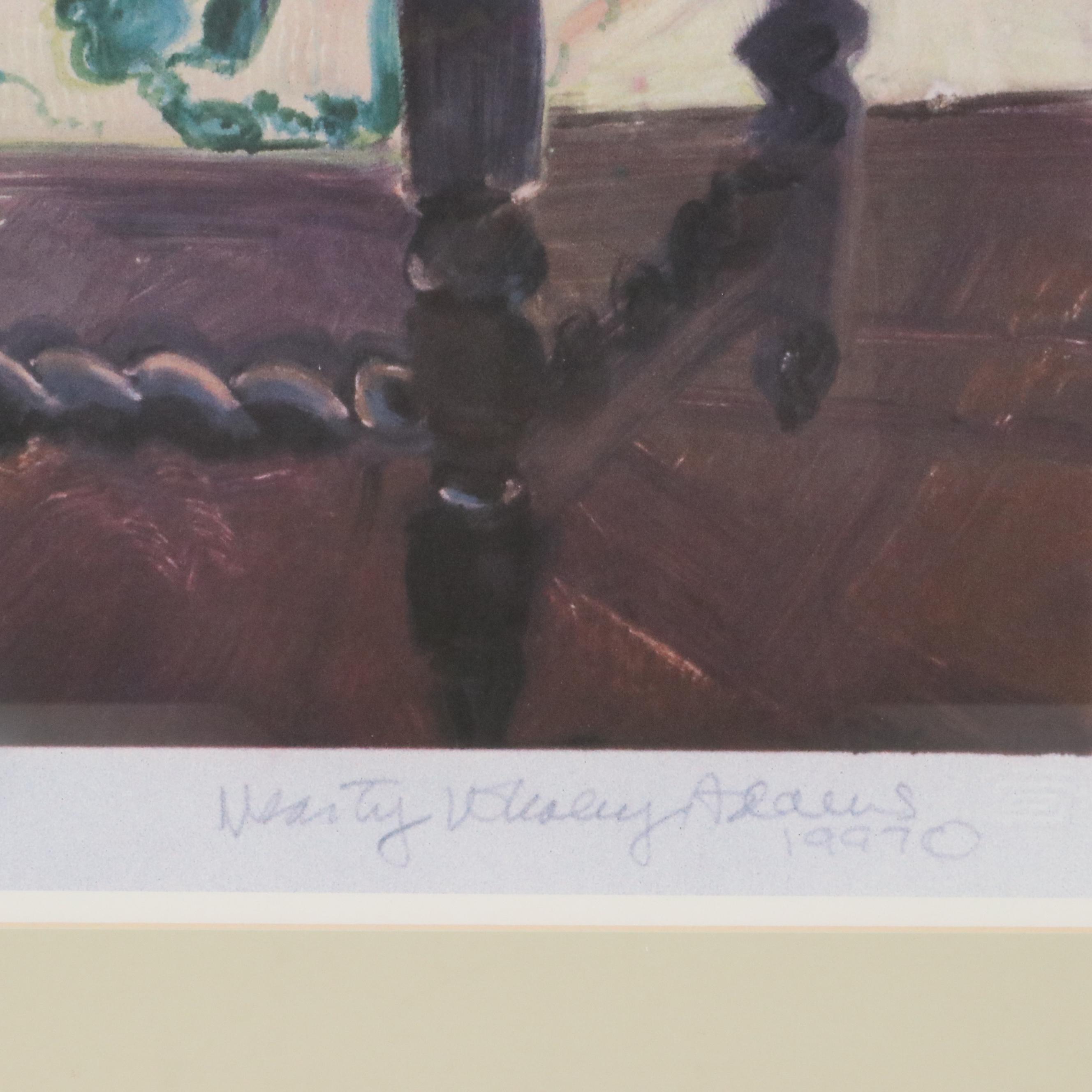 After Marty Whaley Adams Offset Lithograph "Party's Chair"