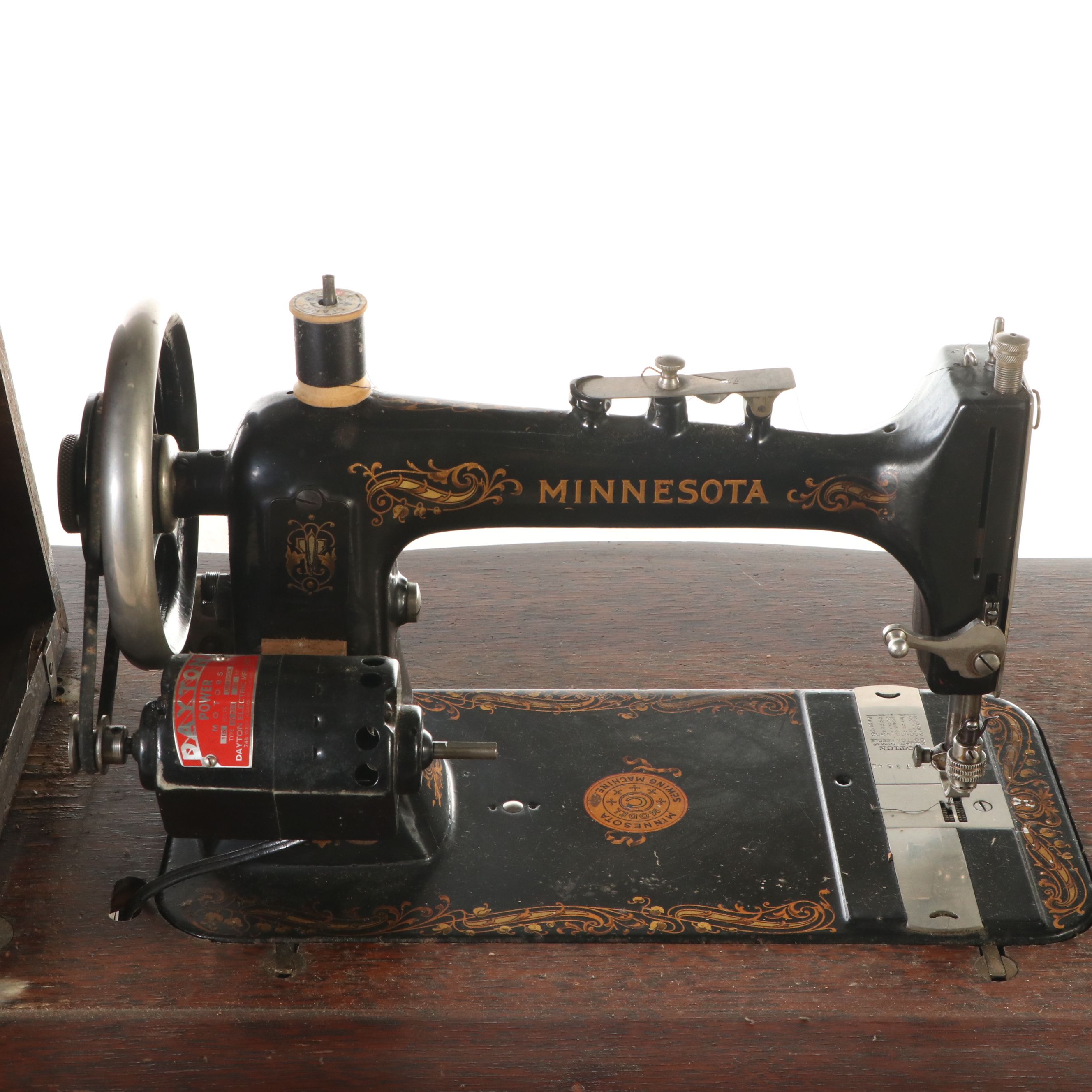 Antique Minnesota Sewing Machine in Oak Table and More