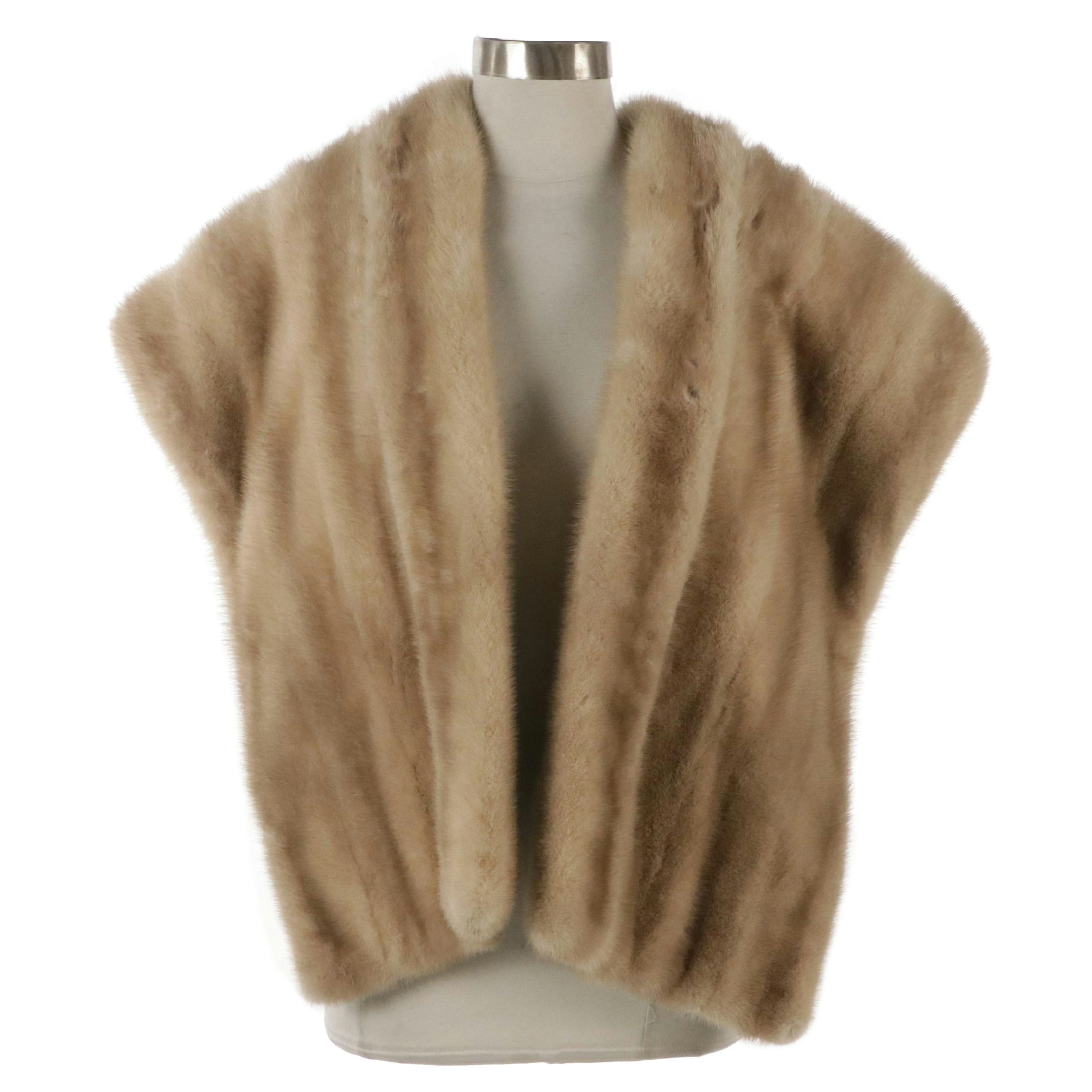 Pastel Mink Fur Opera Wrap Stole from Truppa Furs